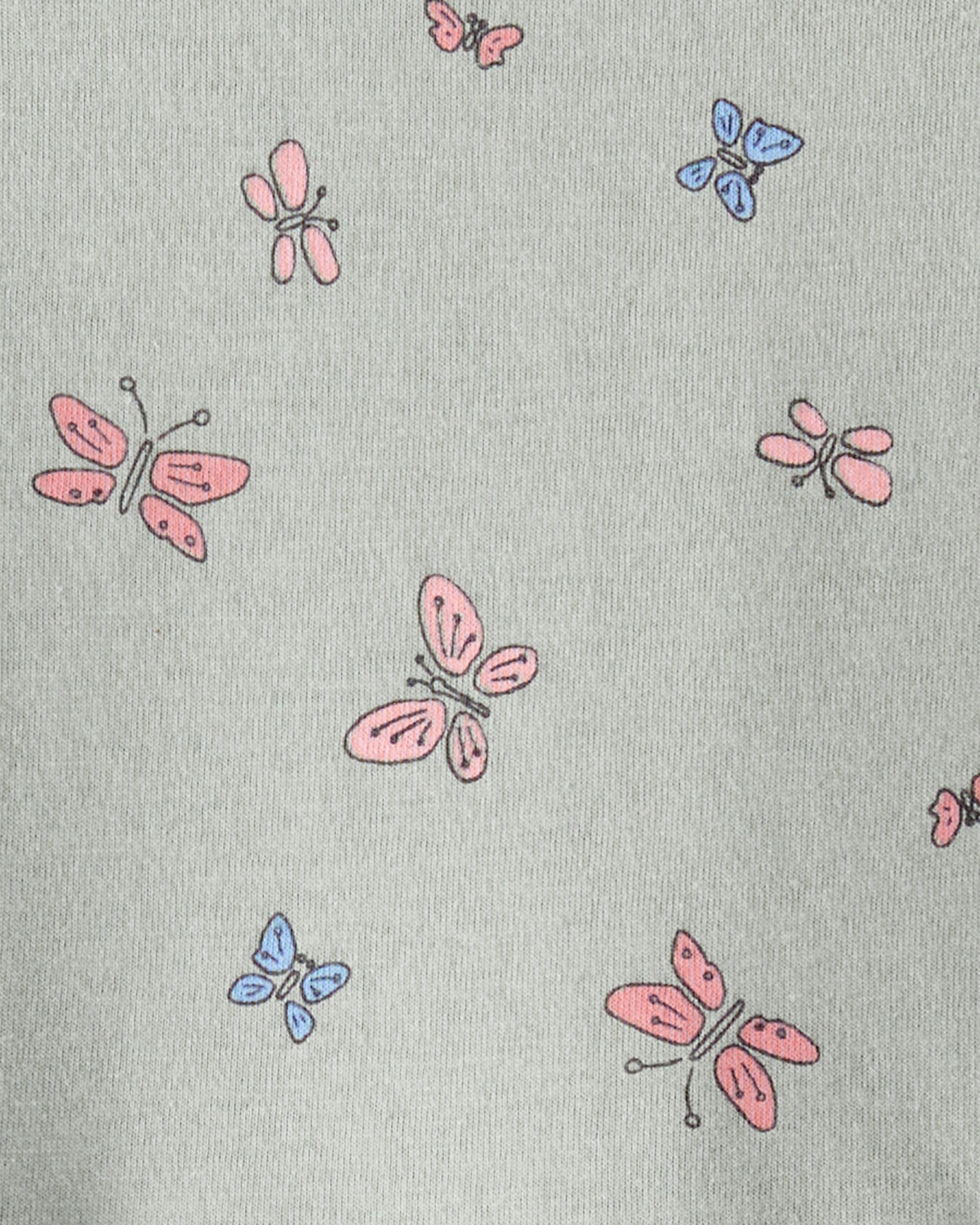 Toddler Girl Butterfly Long-Sleeve Knit Dress - Green