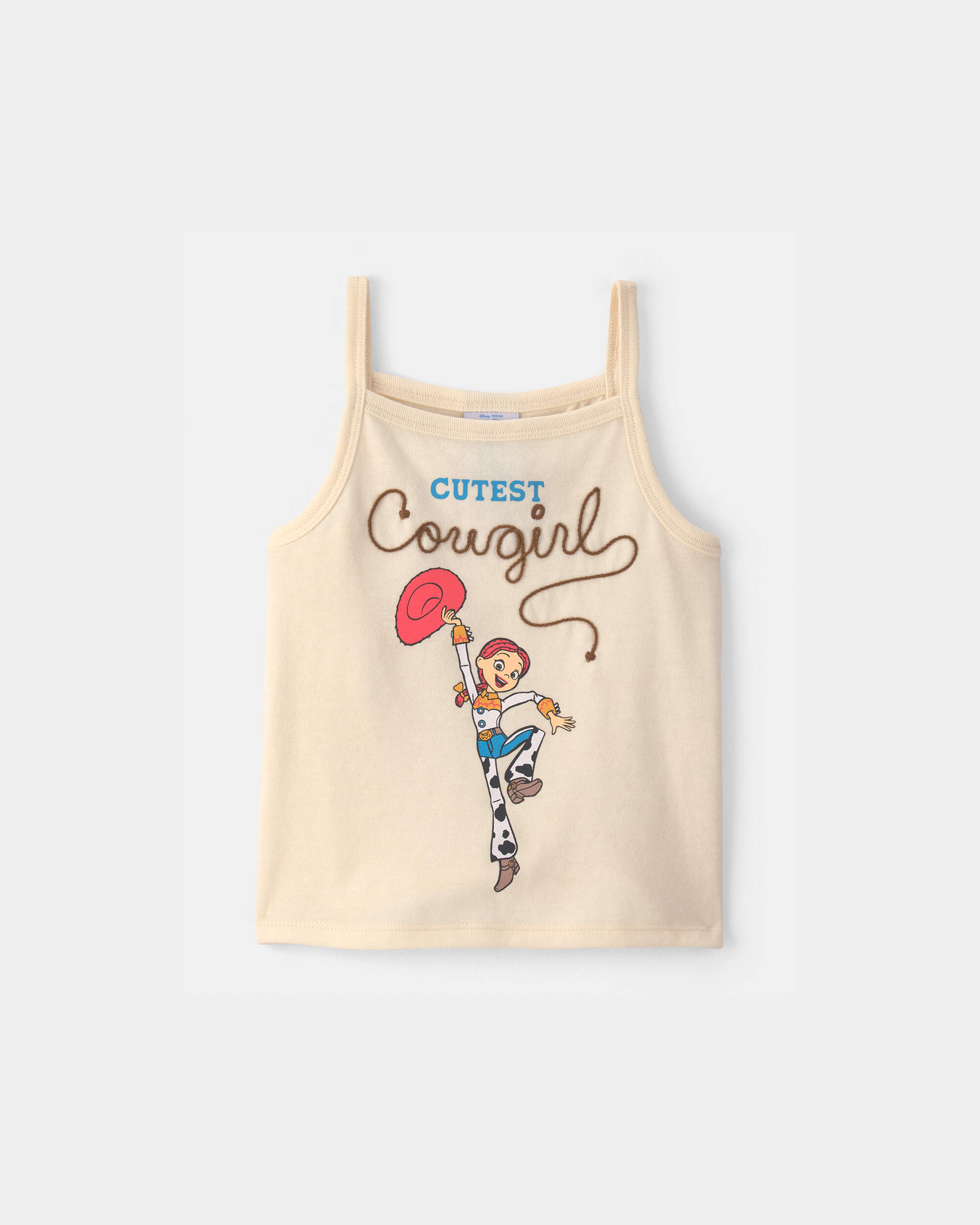 Toddler Girl Pixar© Toy Story 'Cutest Cowgirl' Graphic Tank - Cream