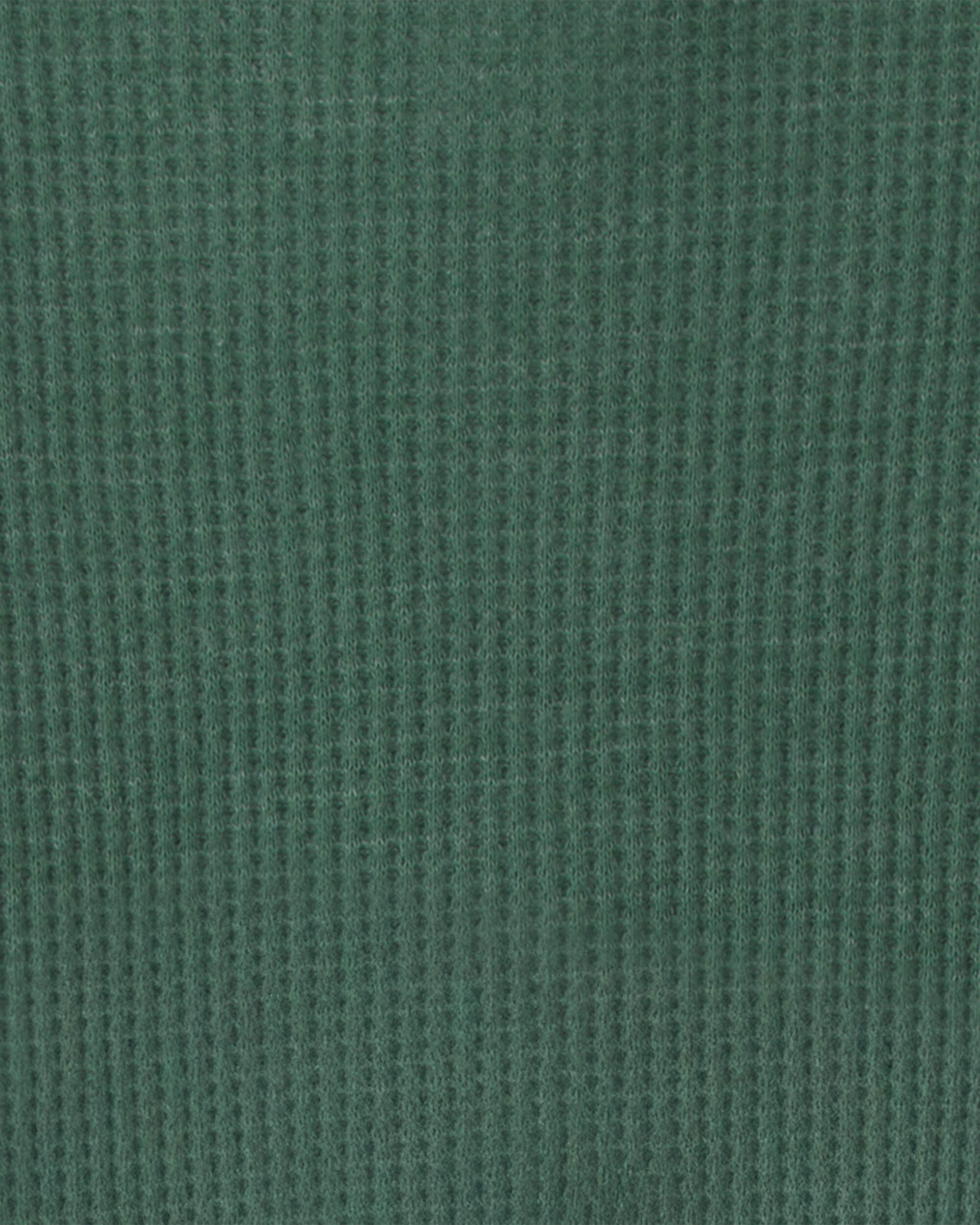 Baby Boy Moose Cotton 2-Way Zip Thermal Sleepers - Green