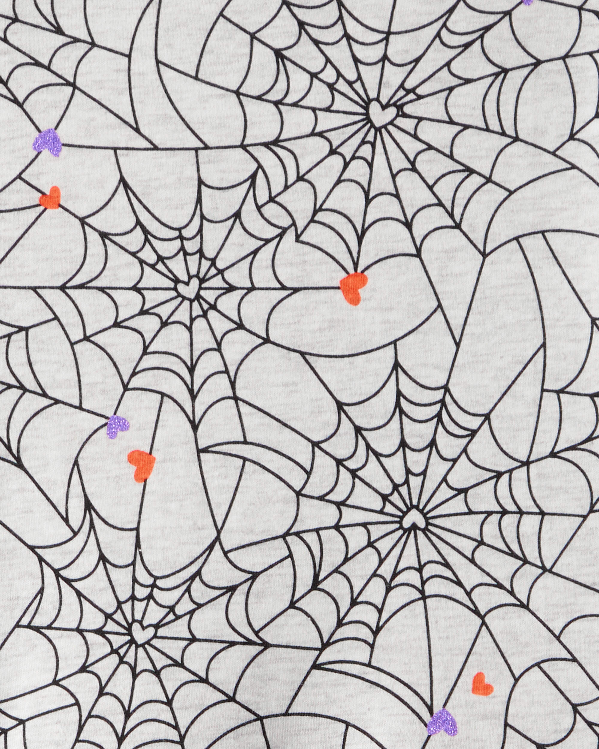 Girls Halloween Spiderwebs Long-Sleeve Dress