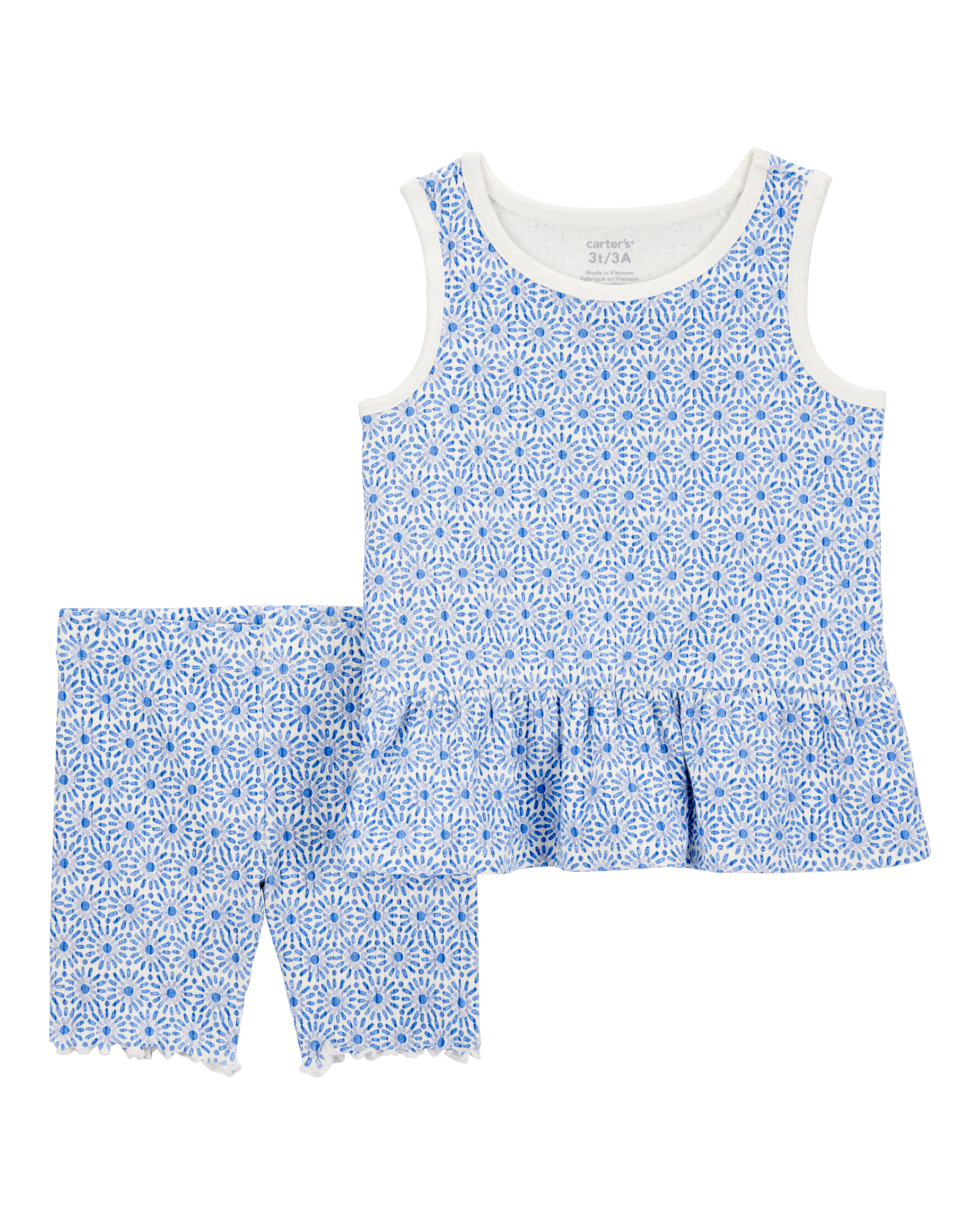 Baby 2-Piece Floral Tank & Bike Short Set