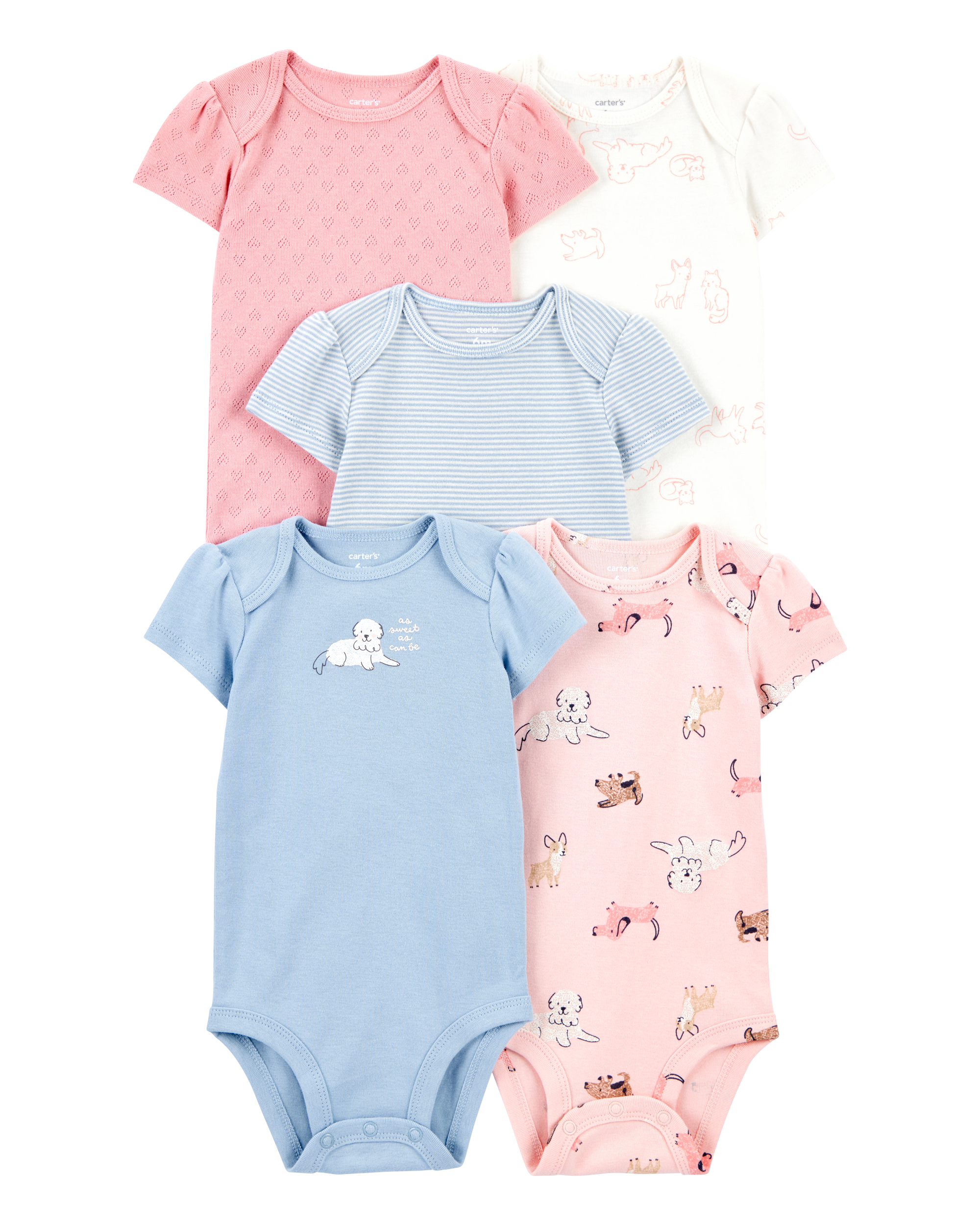 Baby Girl 5-Pack Short-Sleeve Original Bodysuits