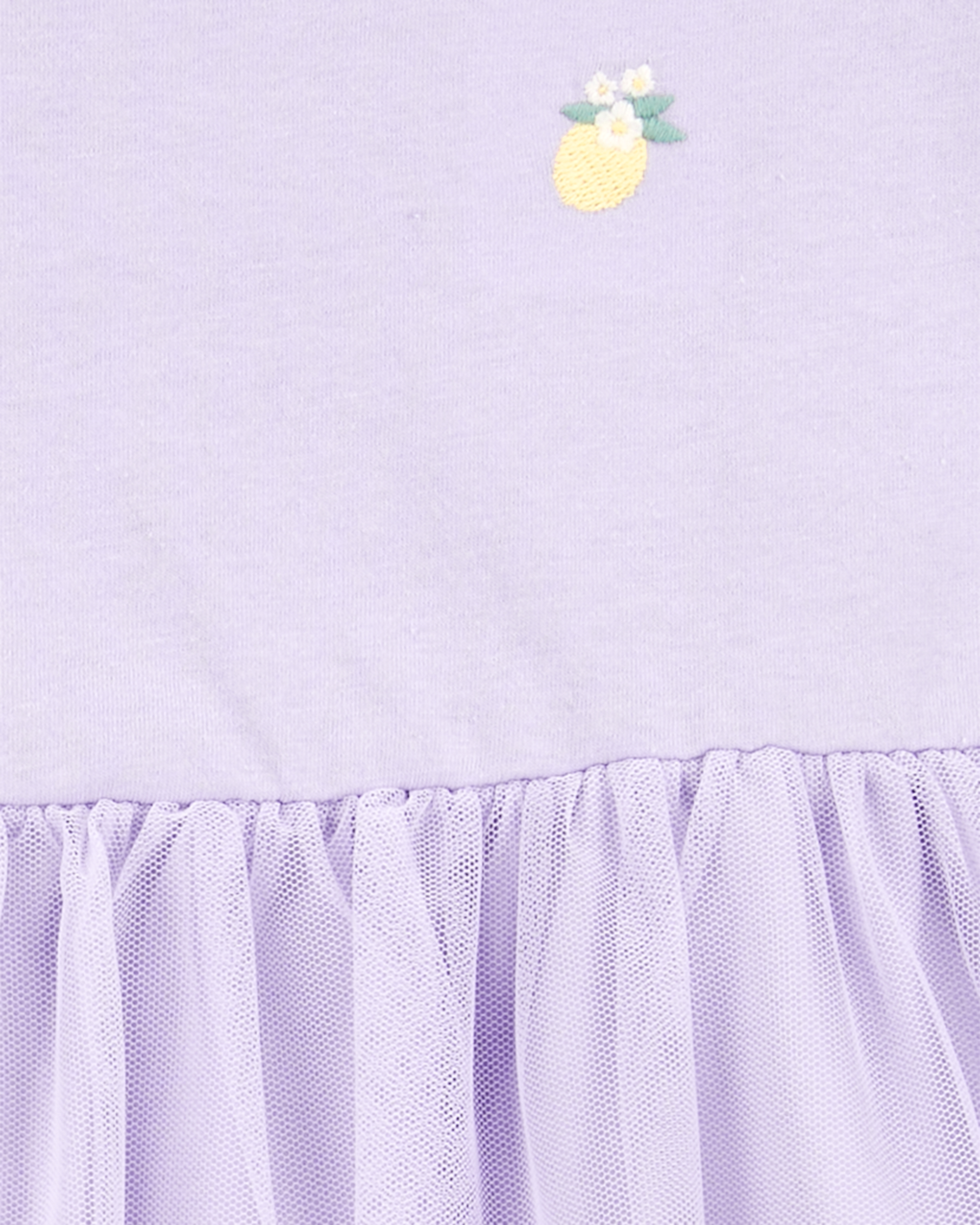 Kid 2-Piece Lemon Tulle Top & Legging Set - Purple