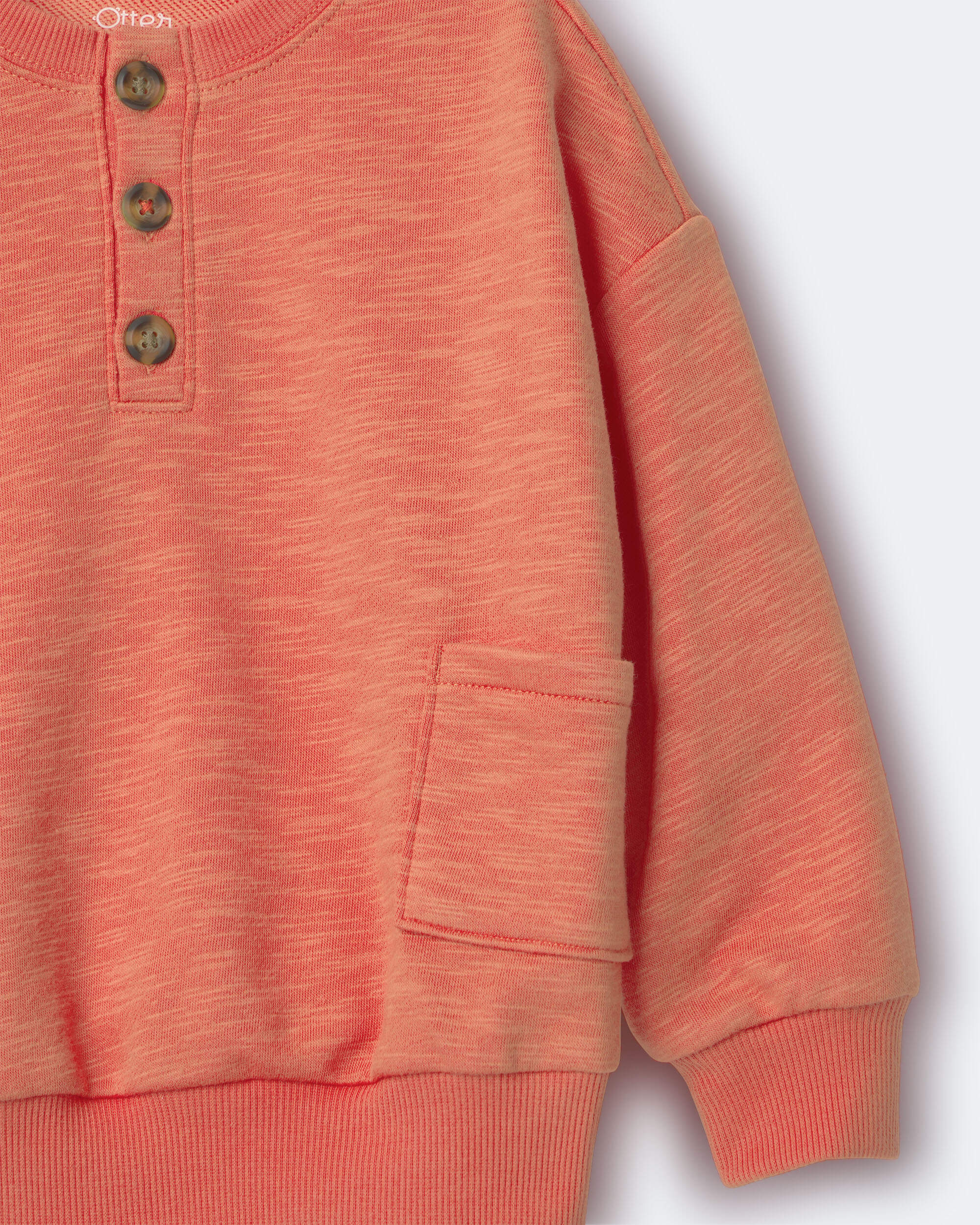 Toddler Boy French Terry Long-Sleeve Sweatshirt - Orange