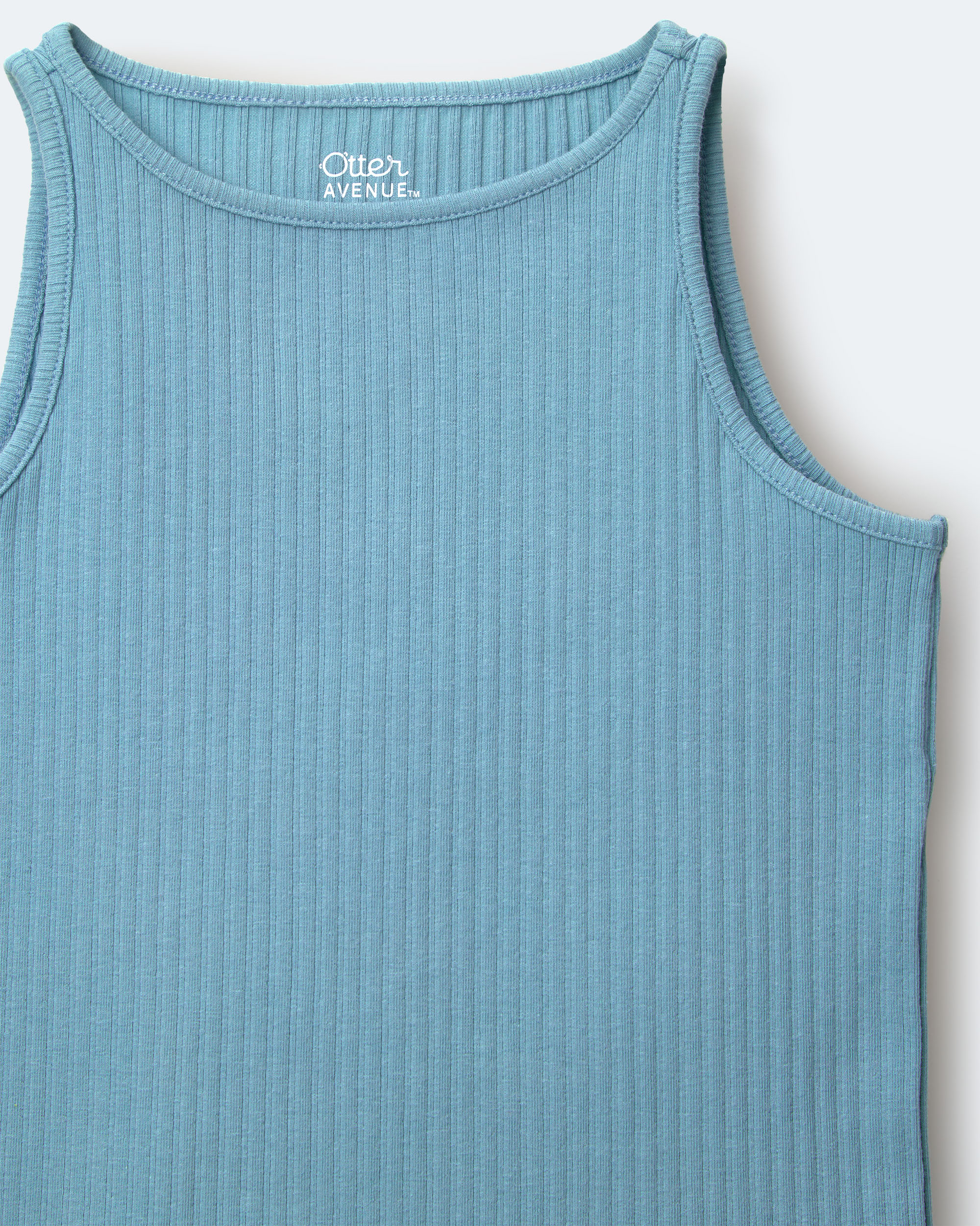 Toddler Girl Ribbed Playtime Tank - Pale Blue
