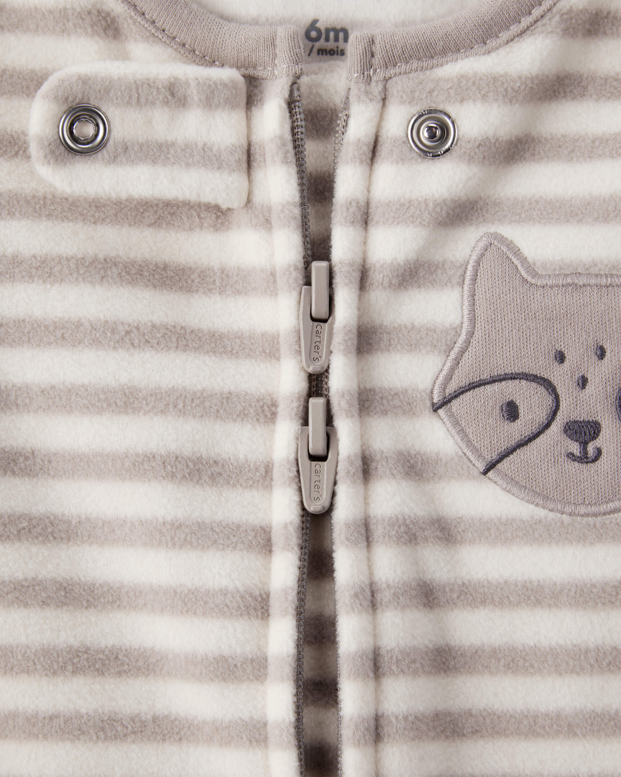 Baby Boy Fox Striped Loose Fit Long-Sleeve Sleeper - Brown