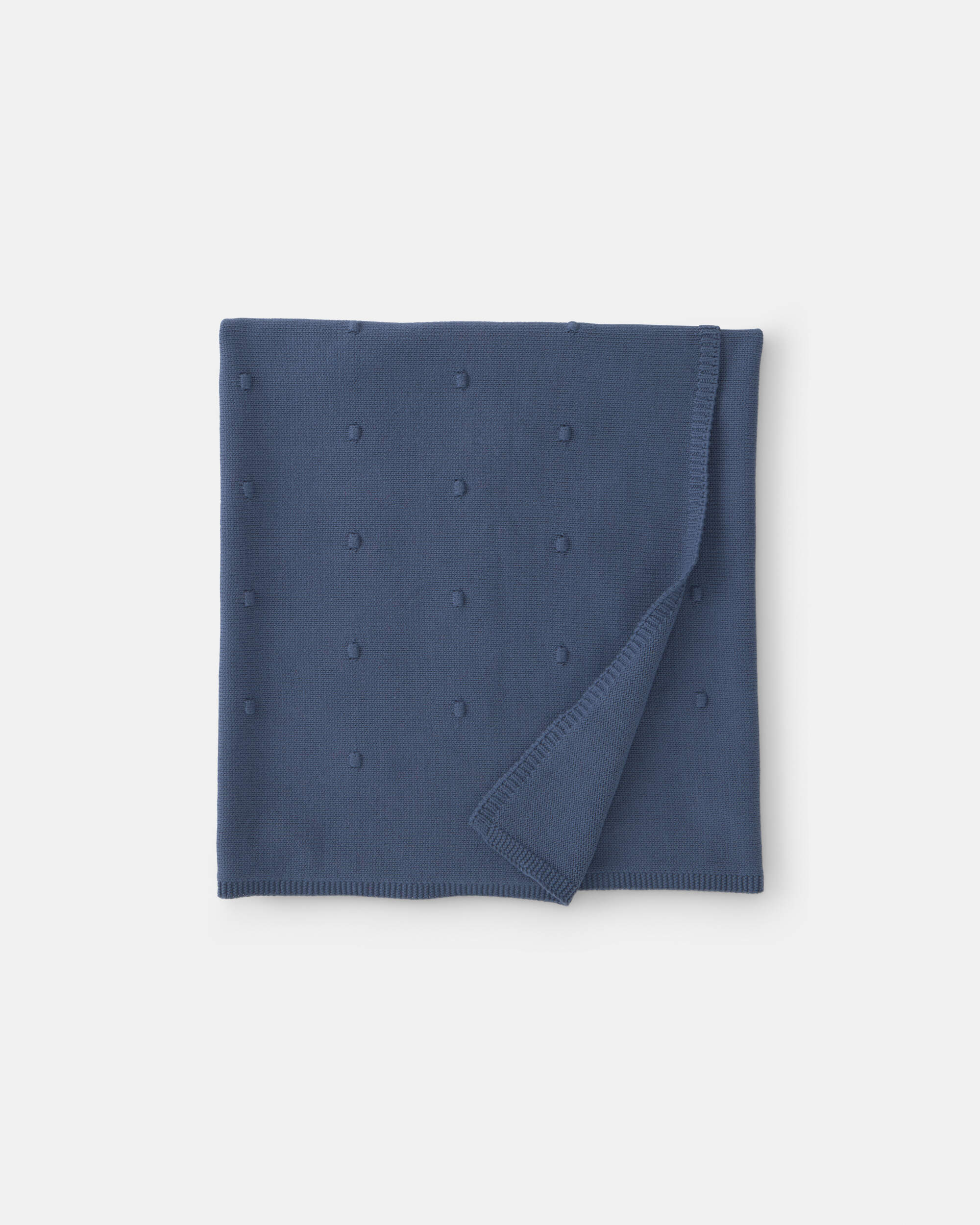 Baby Boy Knit Dot Blanket - Navy