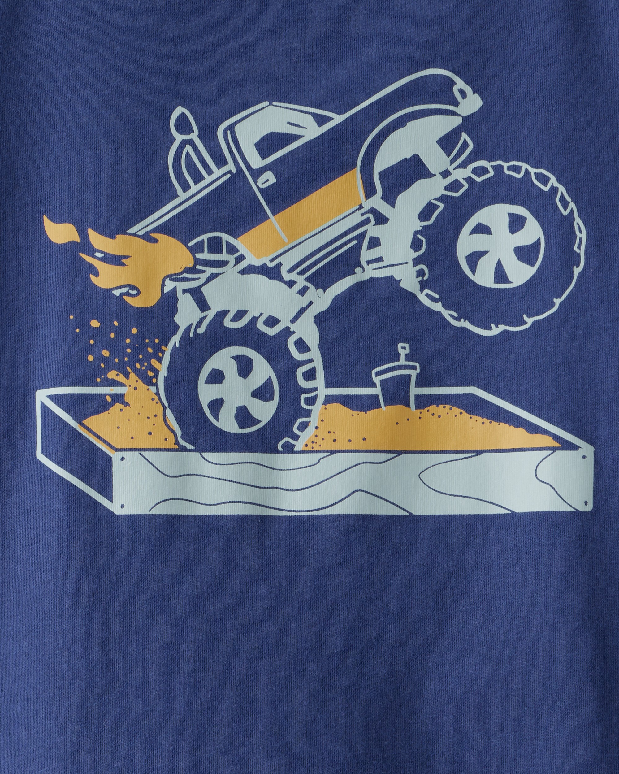 Toddler Boy Monster Truck Long-Sleeve Graphic Tee - Navy