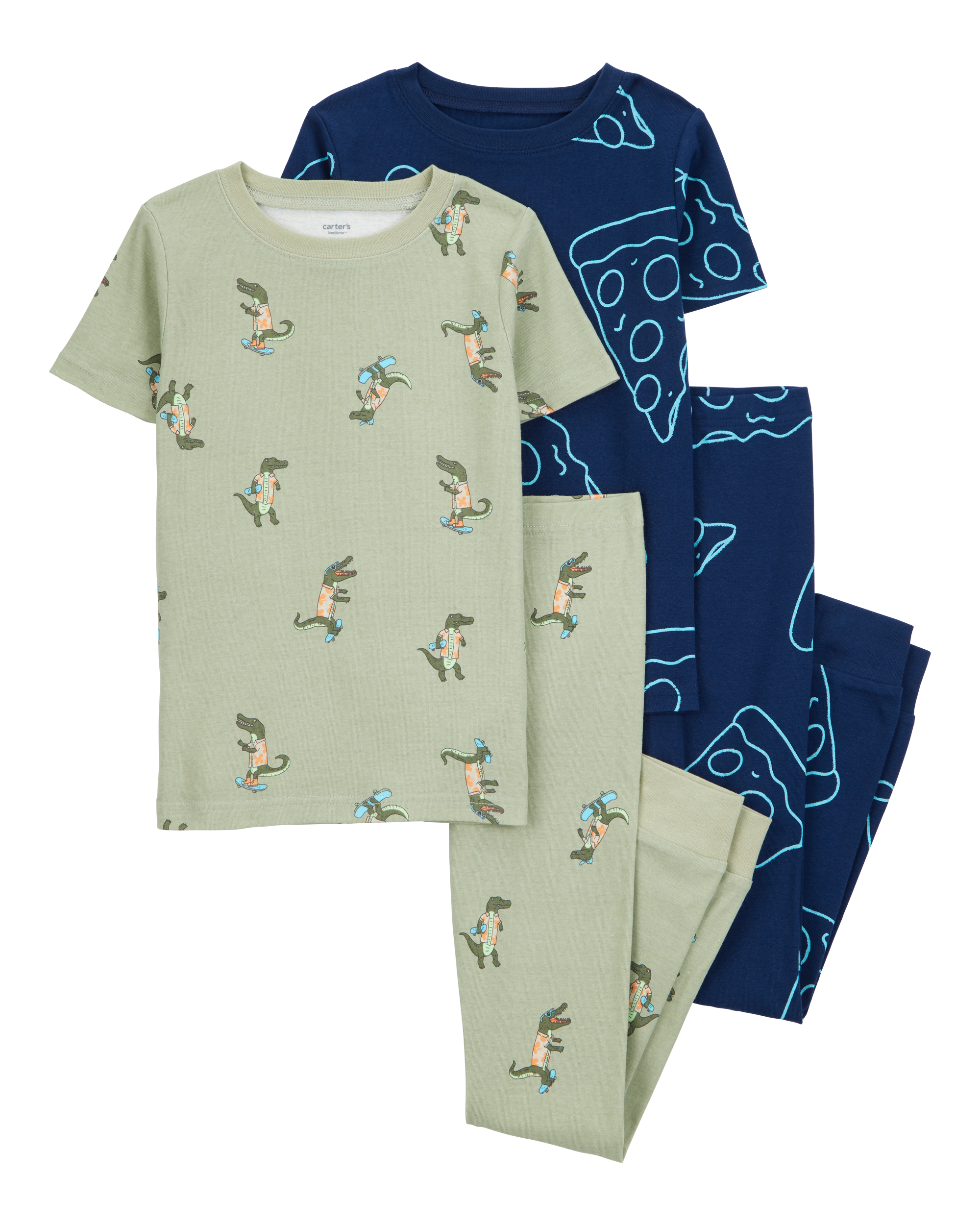 Kid 4-Piece Alligator Cotton Pyjamas