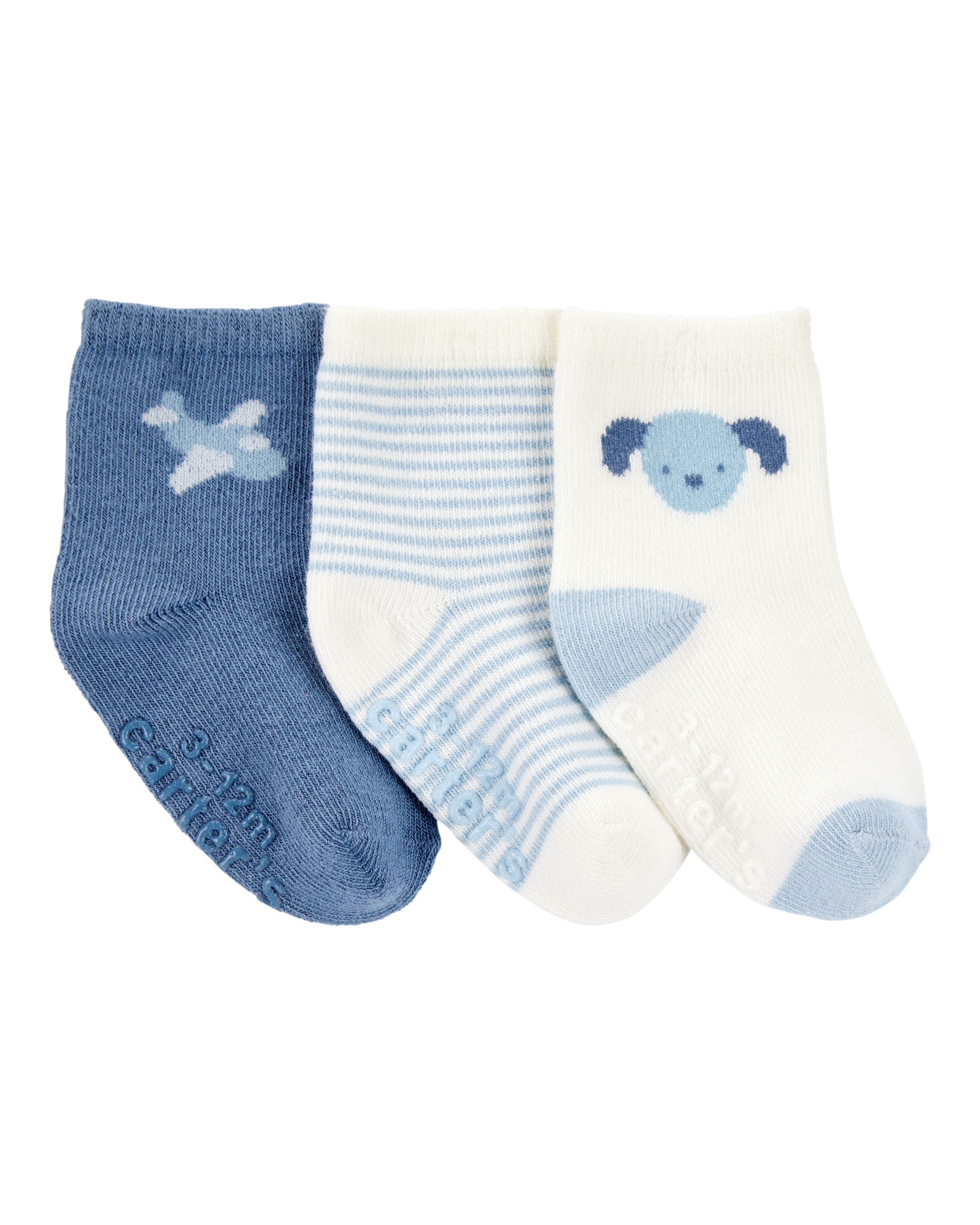 Baby 3-Pack Puppy Ankle Socks