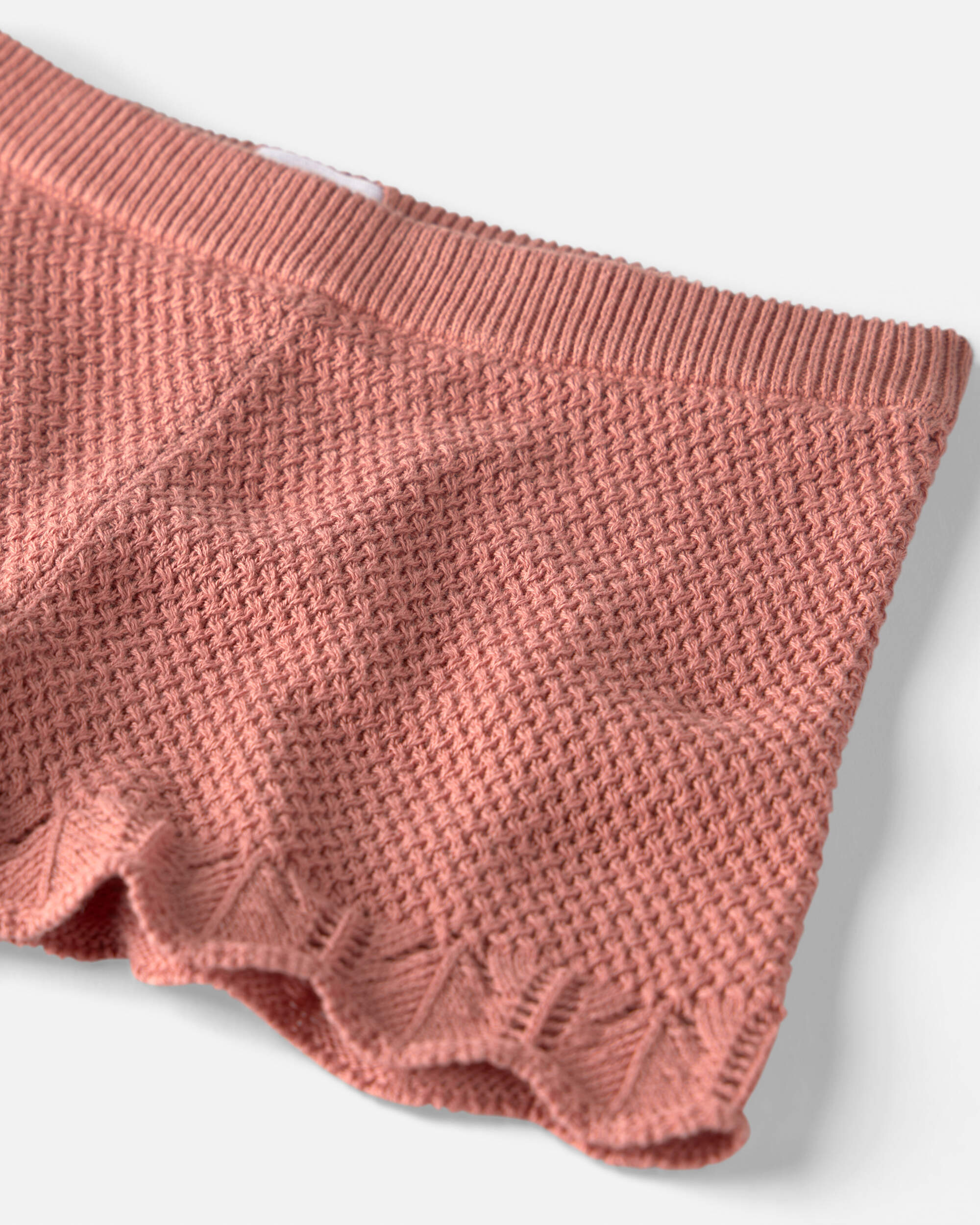 Filles - Ensemble 2 pi&egrave;ces haut et short en tricot de coton biologique, , hi-res