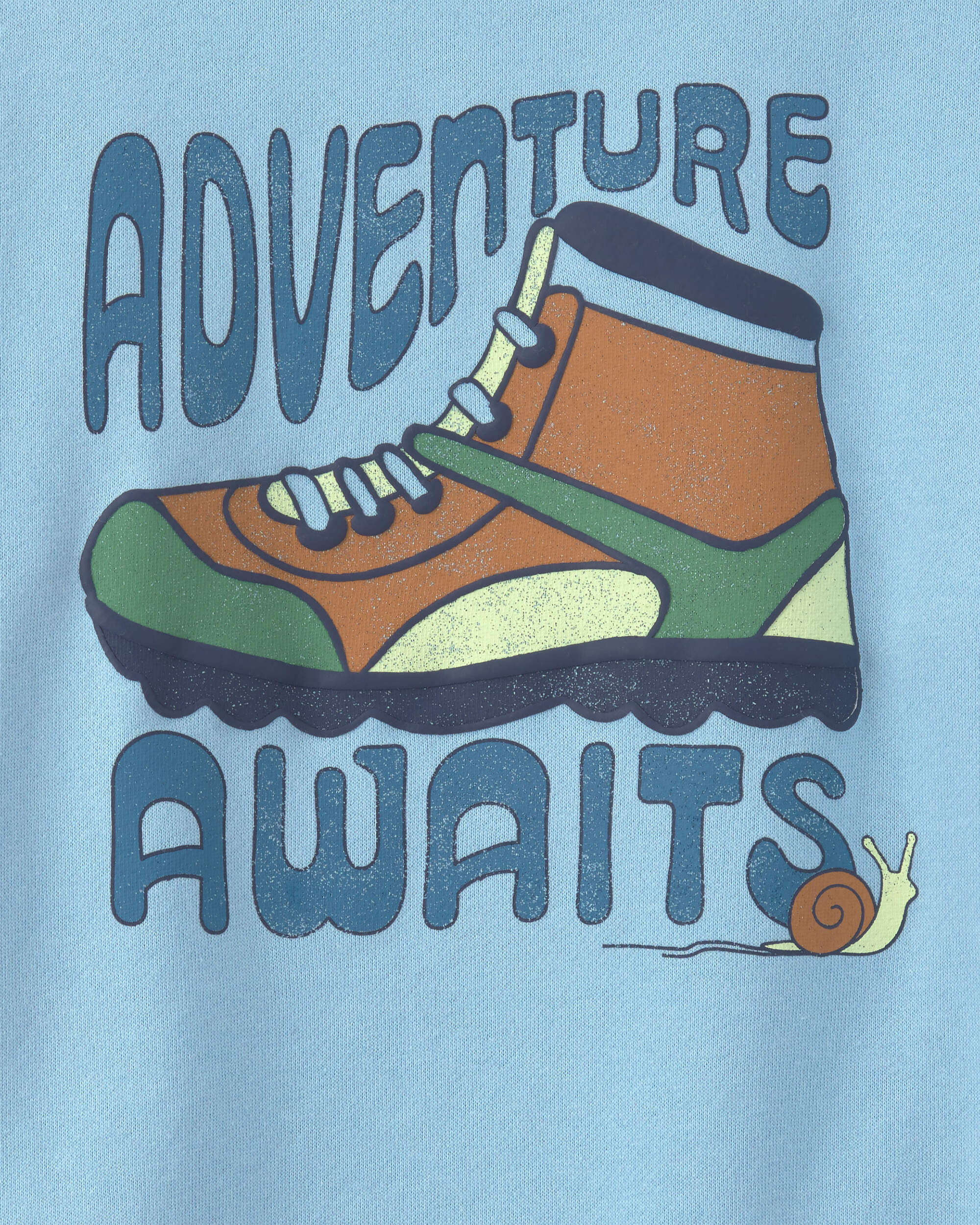 Boys 'Adventure Awaits' French Terry Pullover Sweatshirt - Blue