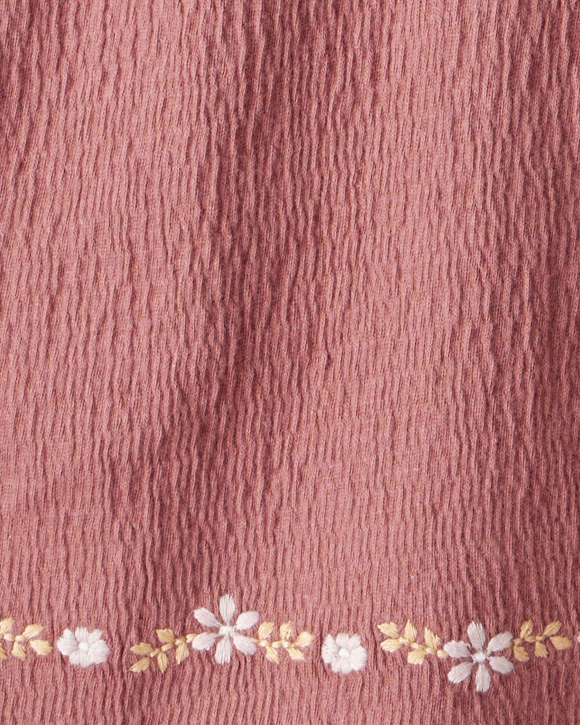 Toddler Girl 2-Piece Organic Cotton Crinkled Knit Set