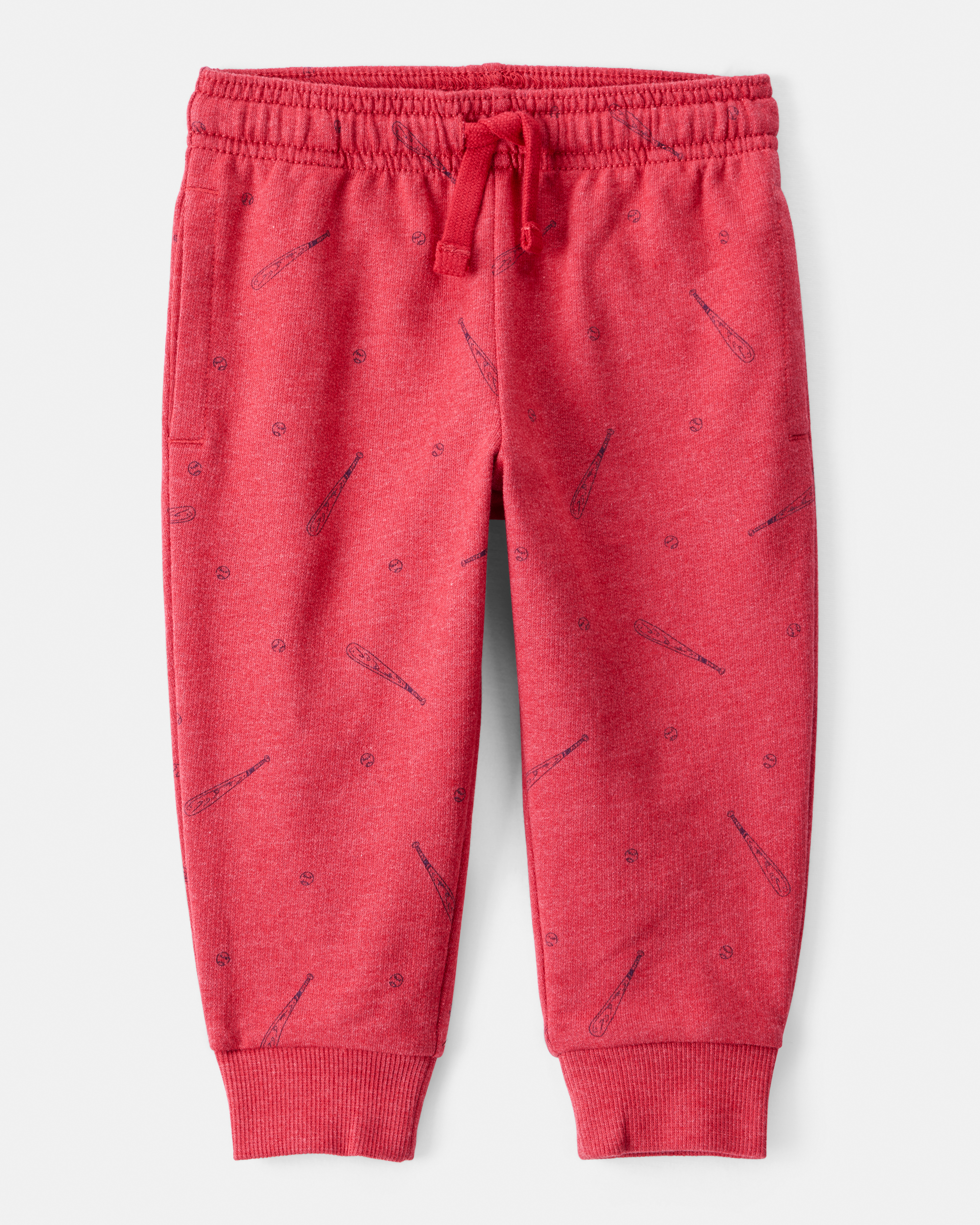 Baby Boy Baseball French Terry Jogger - Red