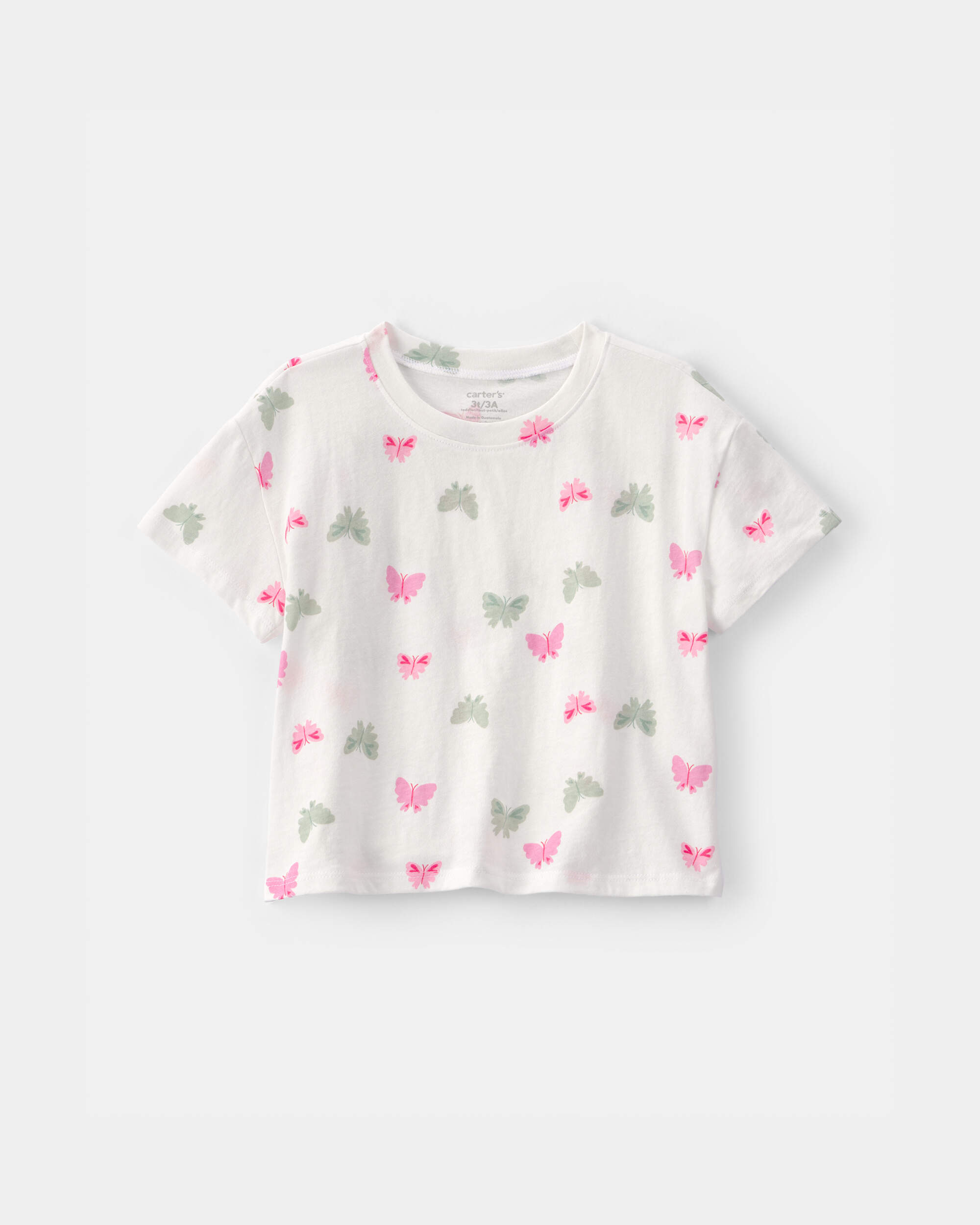 Toddler Girl Butterfly Tee - Ivory