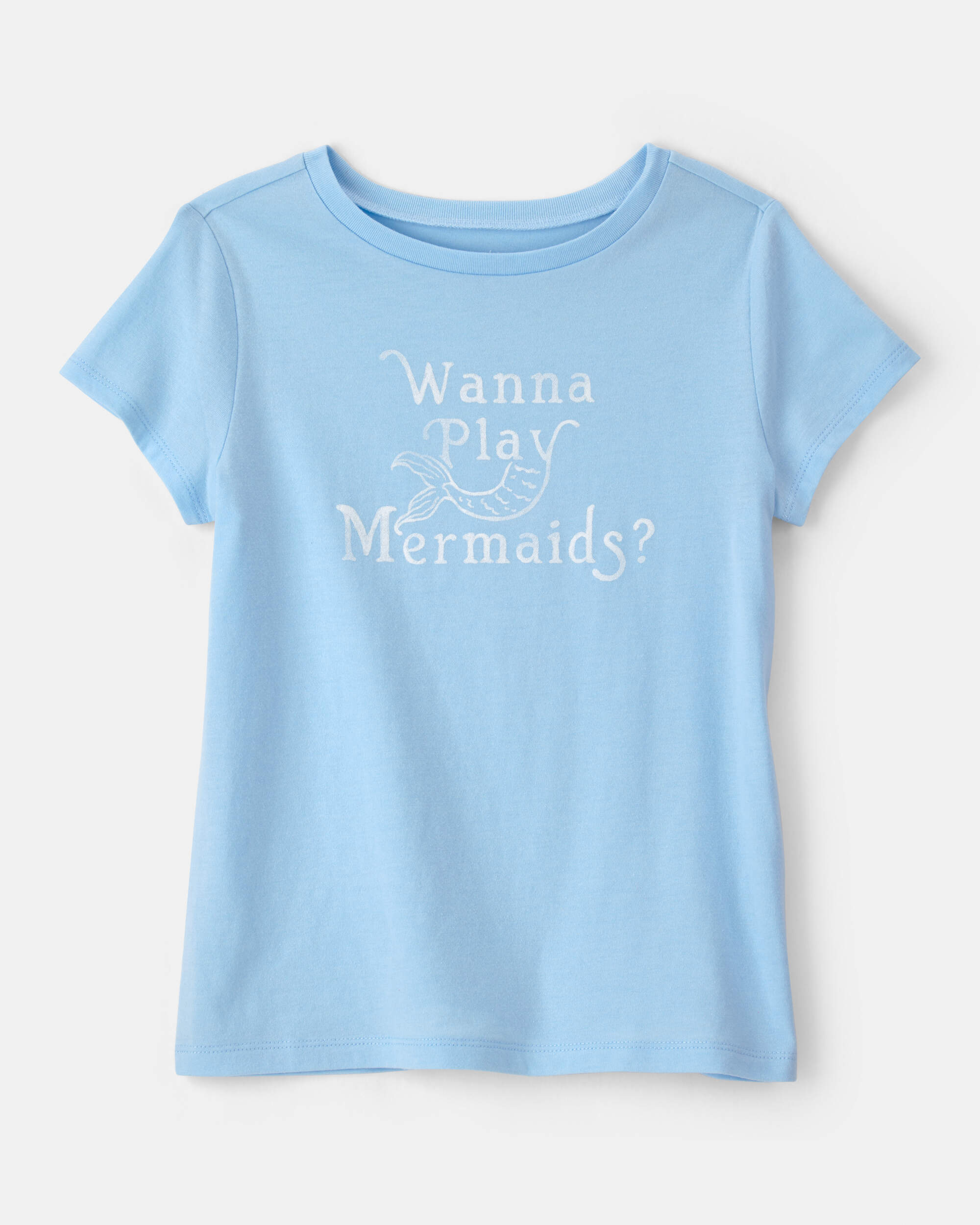 Girls Mermaid Graphic Tee - Blue