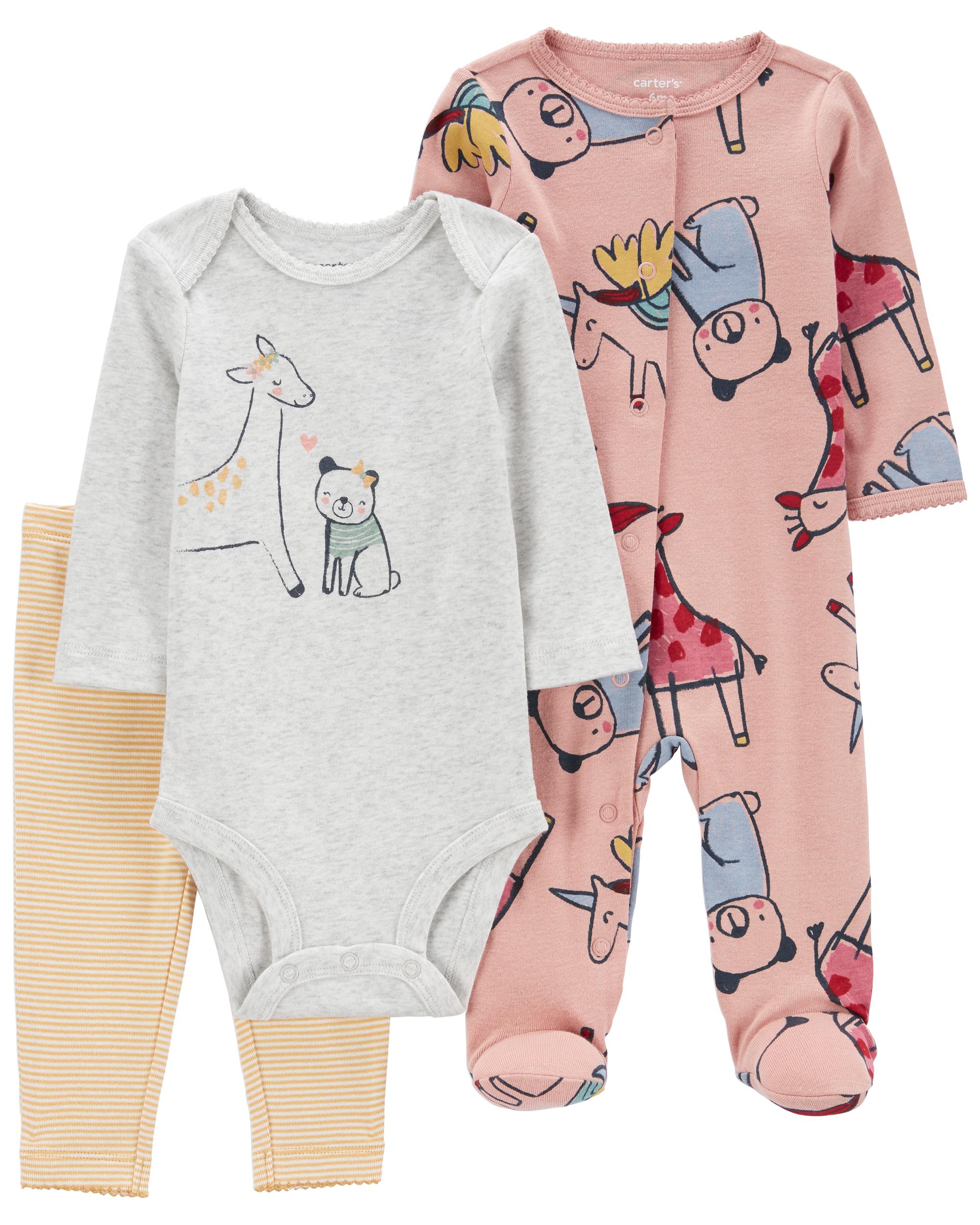 3-Piece Giraffe Sleeper Pyjama Set