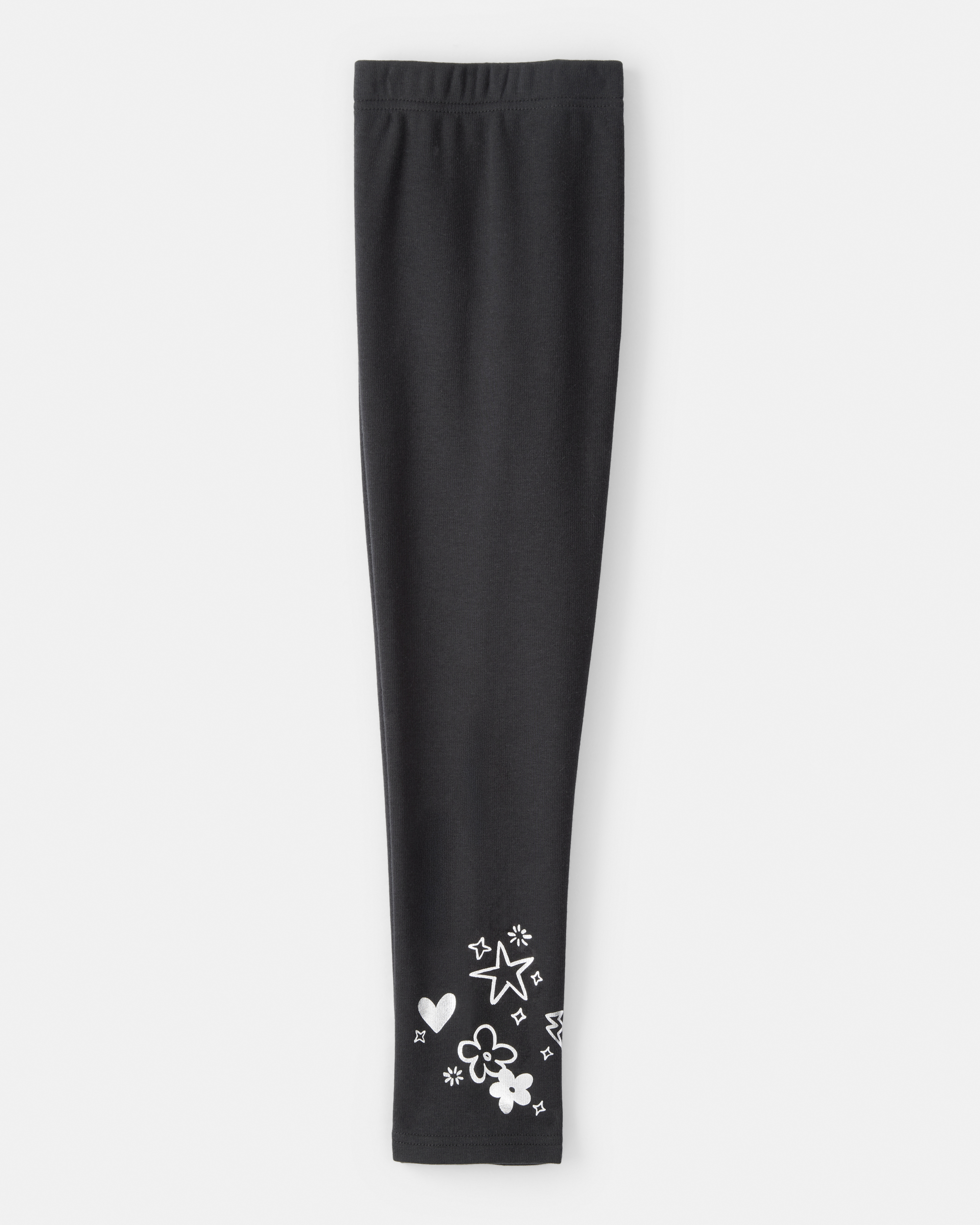 Girls Pull-On Stretch Cozy Leggings - Black