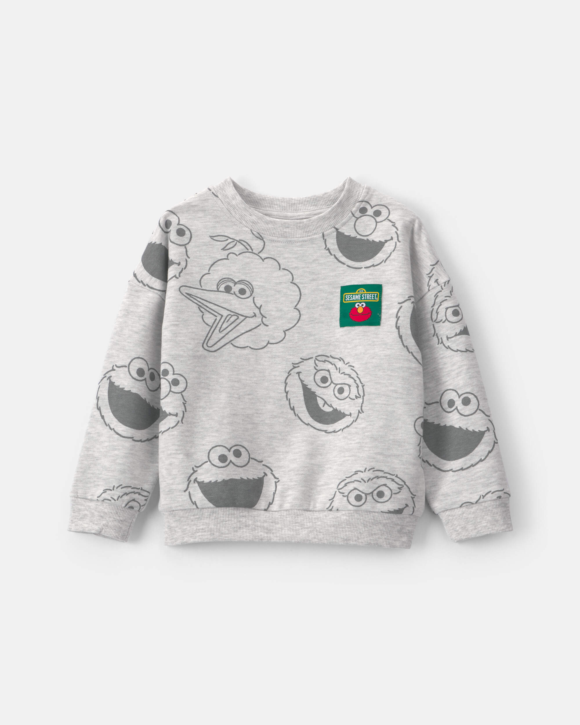 Toddler Sesame Street Big Bird Pullover Sweatshirt - Grey
