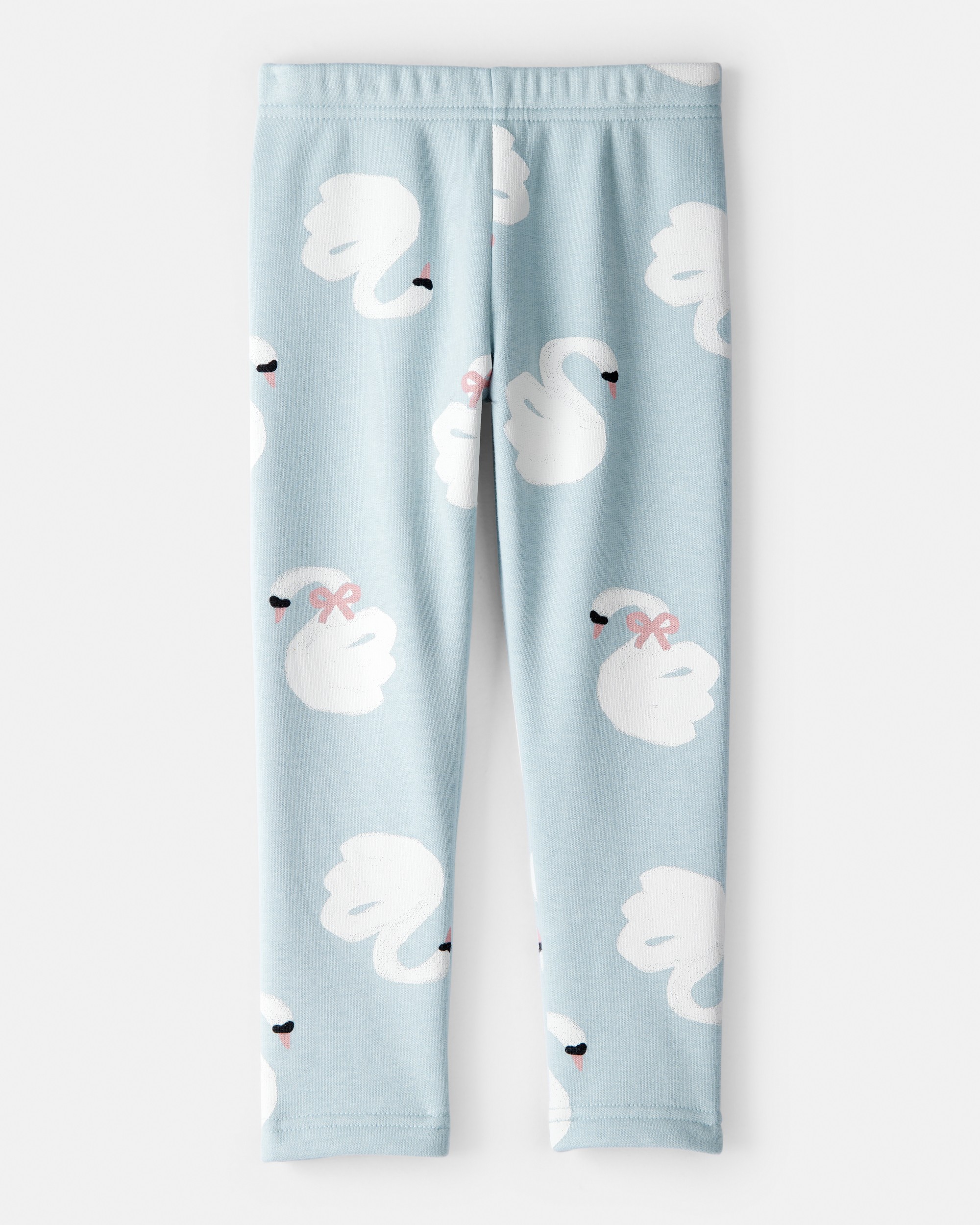 Toddler Girl Swan Pull-On Stretch Cozy Leggings - Blue