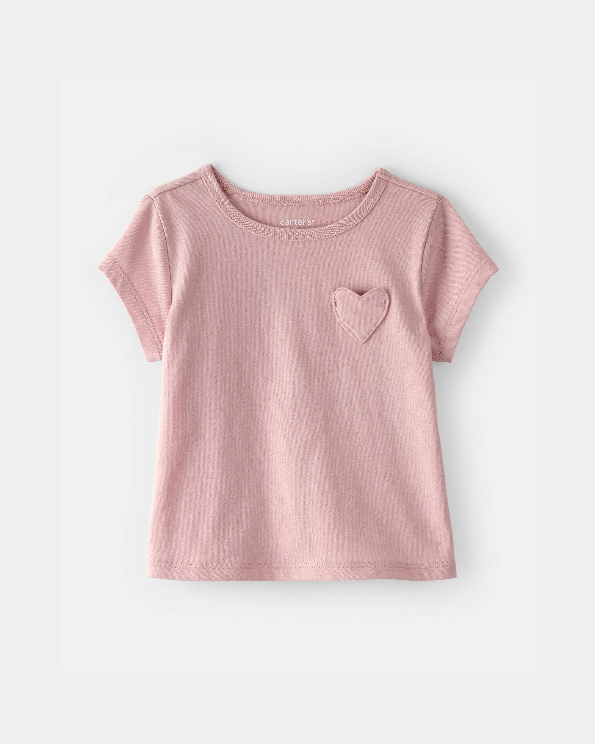 Baby Girl Heart Pocket Top - Pink