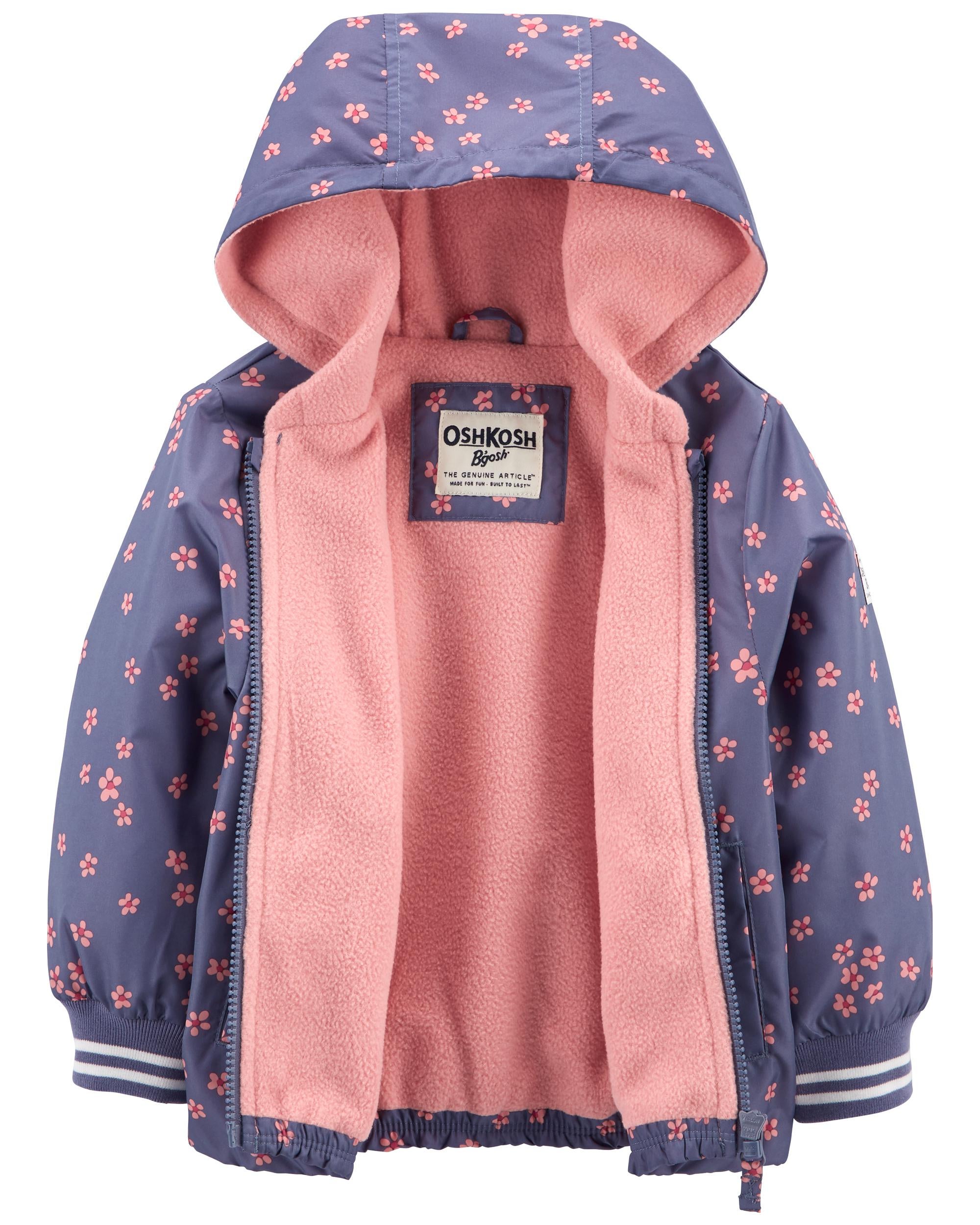Baby girl fleece top lined jacket