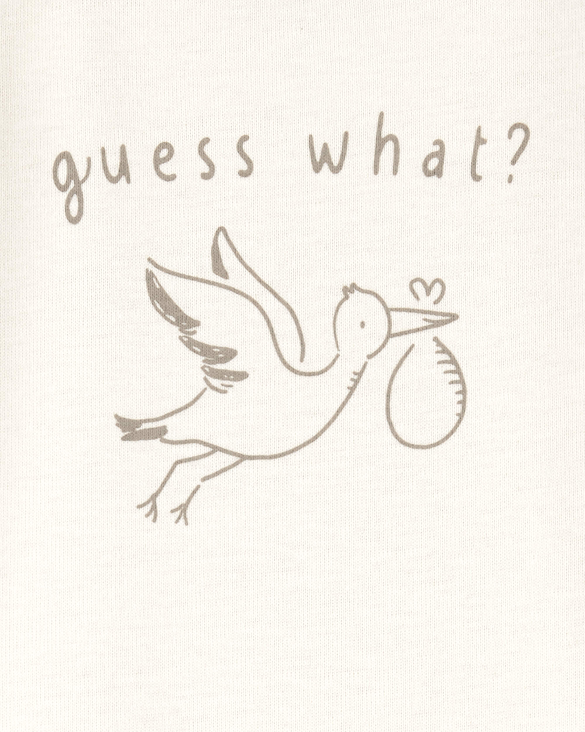 Baby Pregnancy Announcement Cotton Short-Sleeve Graphic Bodysuit - White