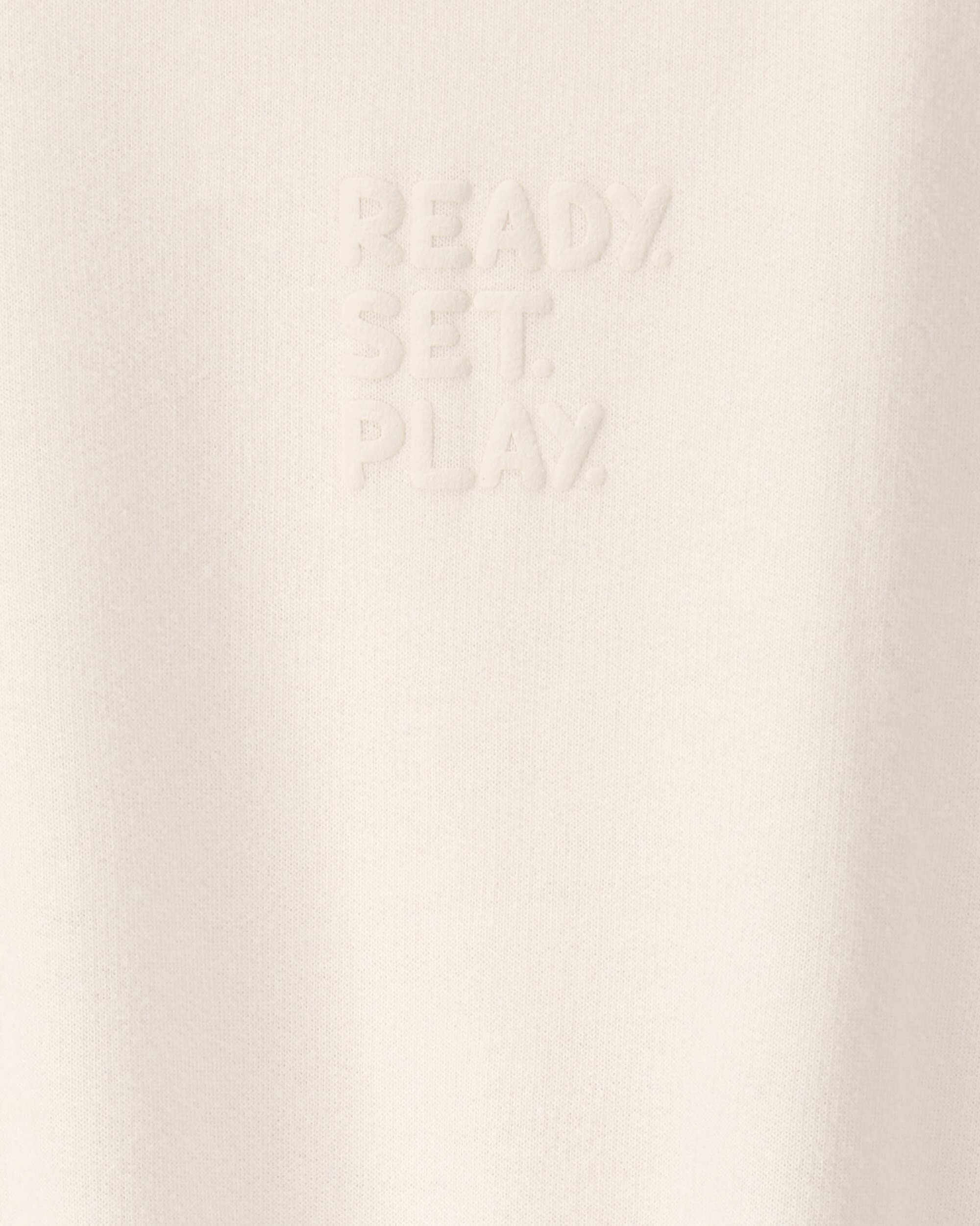 Toddler Girl 'Ready Set Play' French Terry Pullover Sweatshirt - Ivory