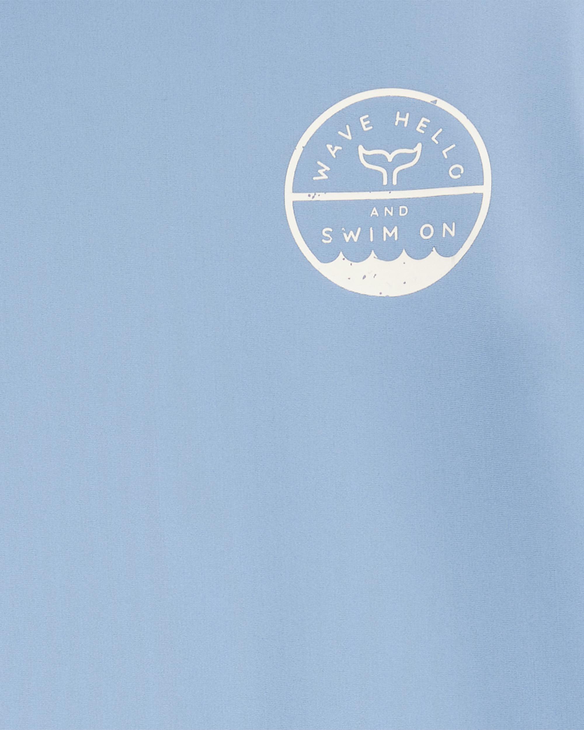 Baby Boy Whale Rashguard Set - Blue