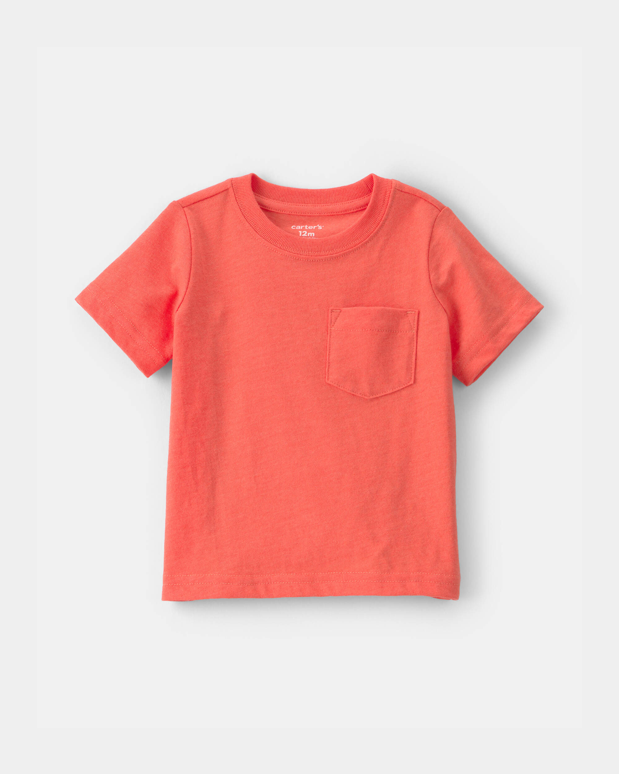 Baby Solid Pocket T-Shirt - Orange