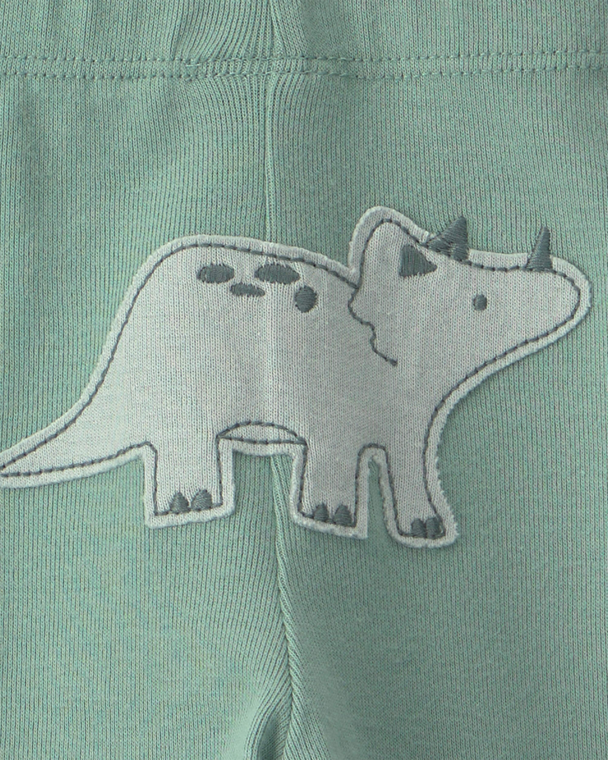 Baby Boy 3-Piece Dinosaur Bodysuit & Pant Set - Green/Ivory