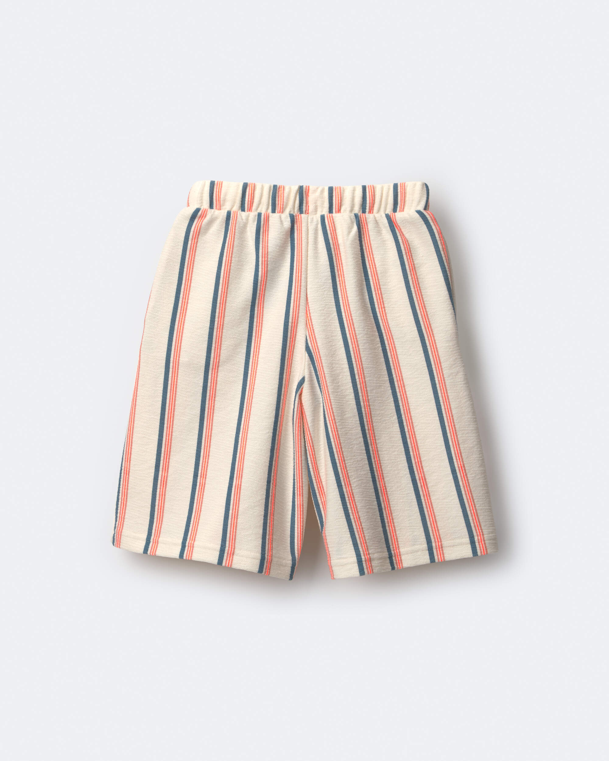 Toddler Girl Wide-Leg Capri Pant Stripes - Cream