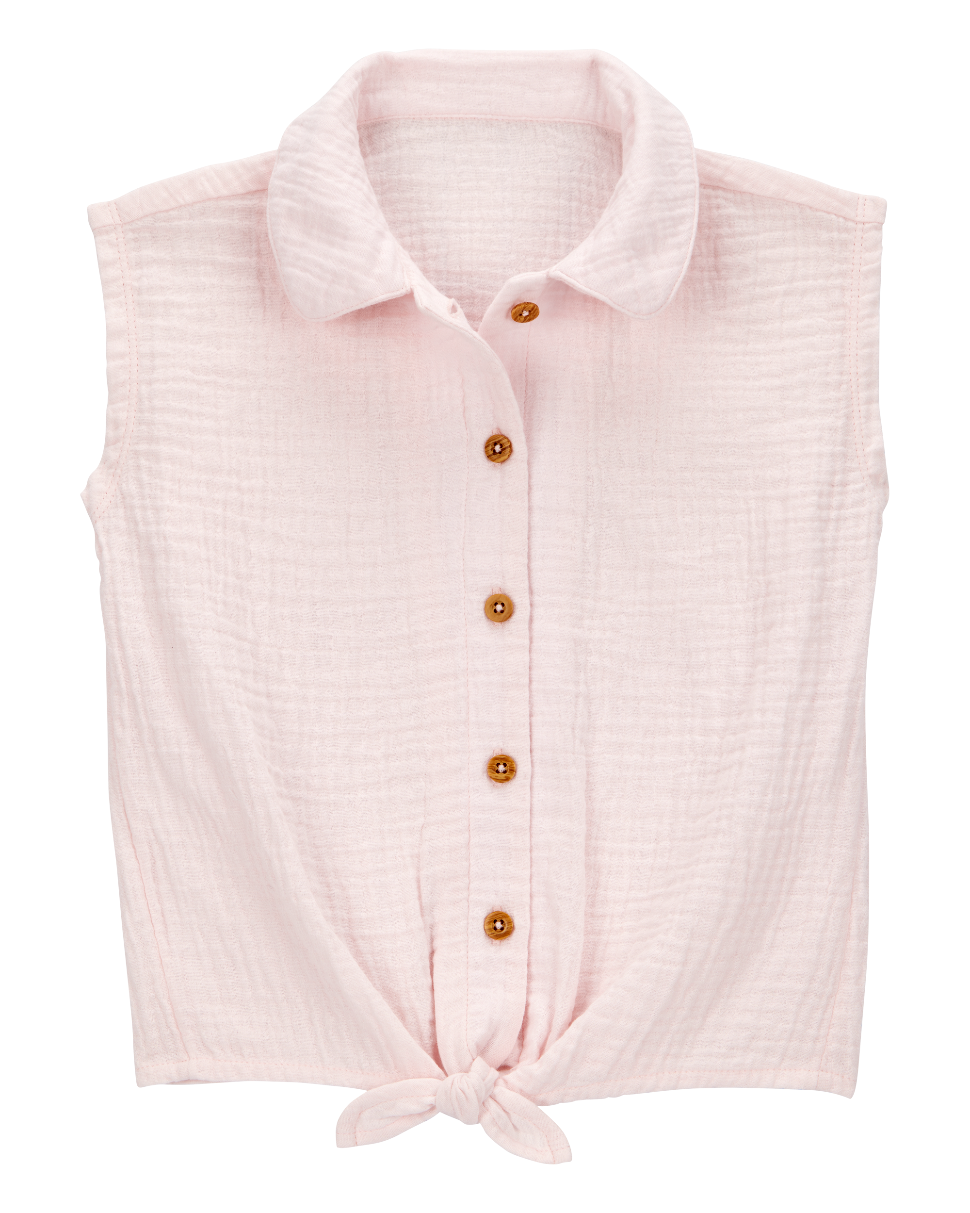Baby Solid Sleeveless Fashion Top - Pink