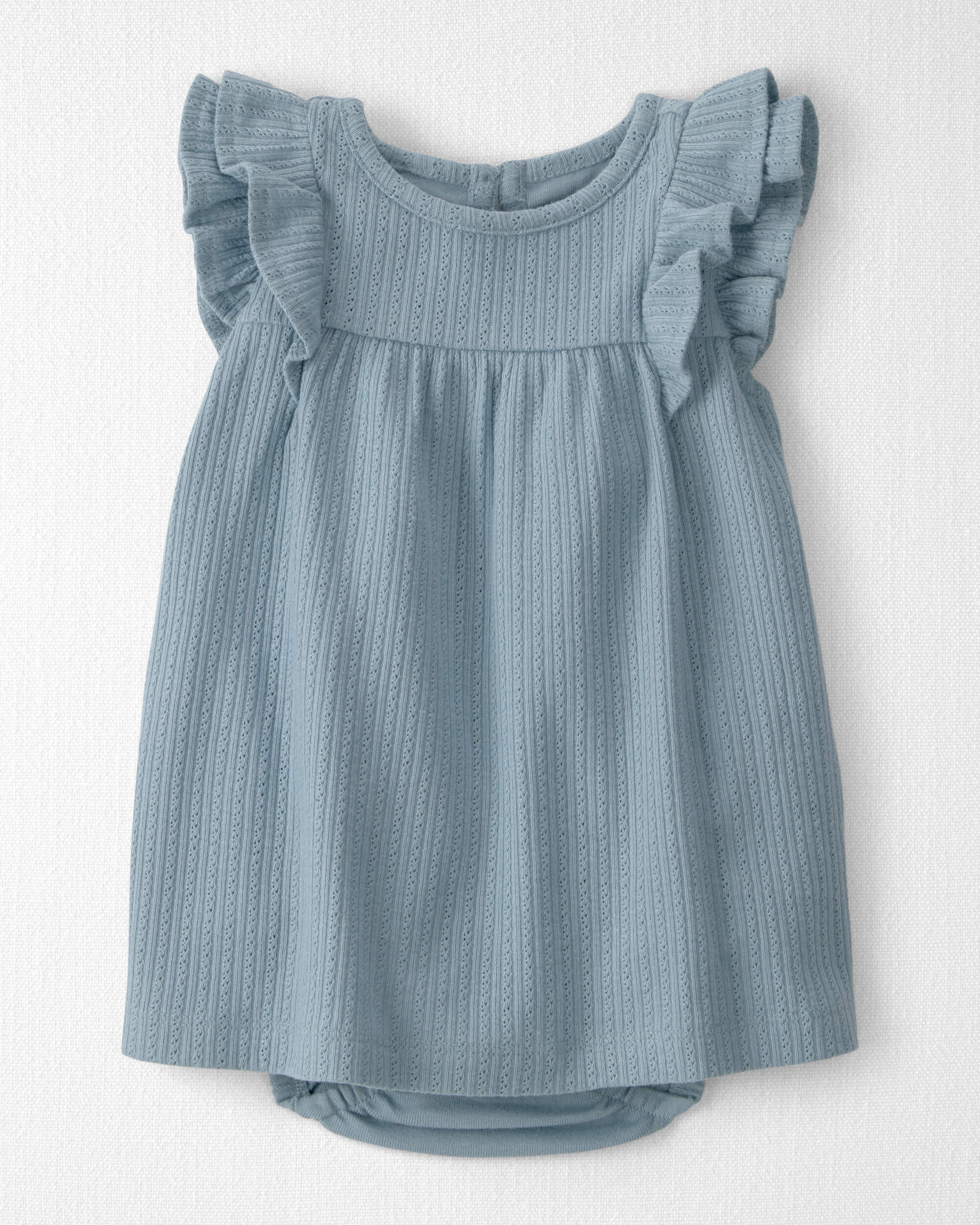 Baby Girl Pointelle Bodysuit Dress Made with Organic Cotton