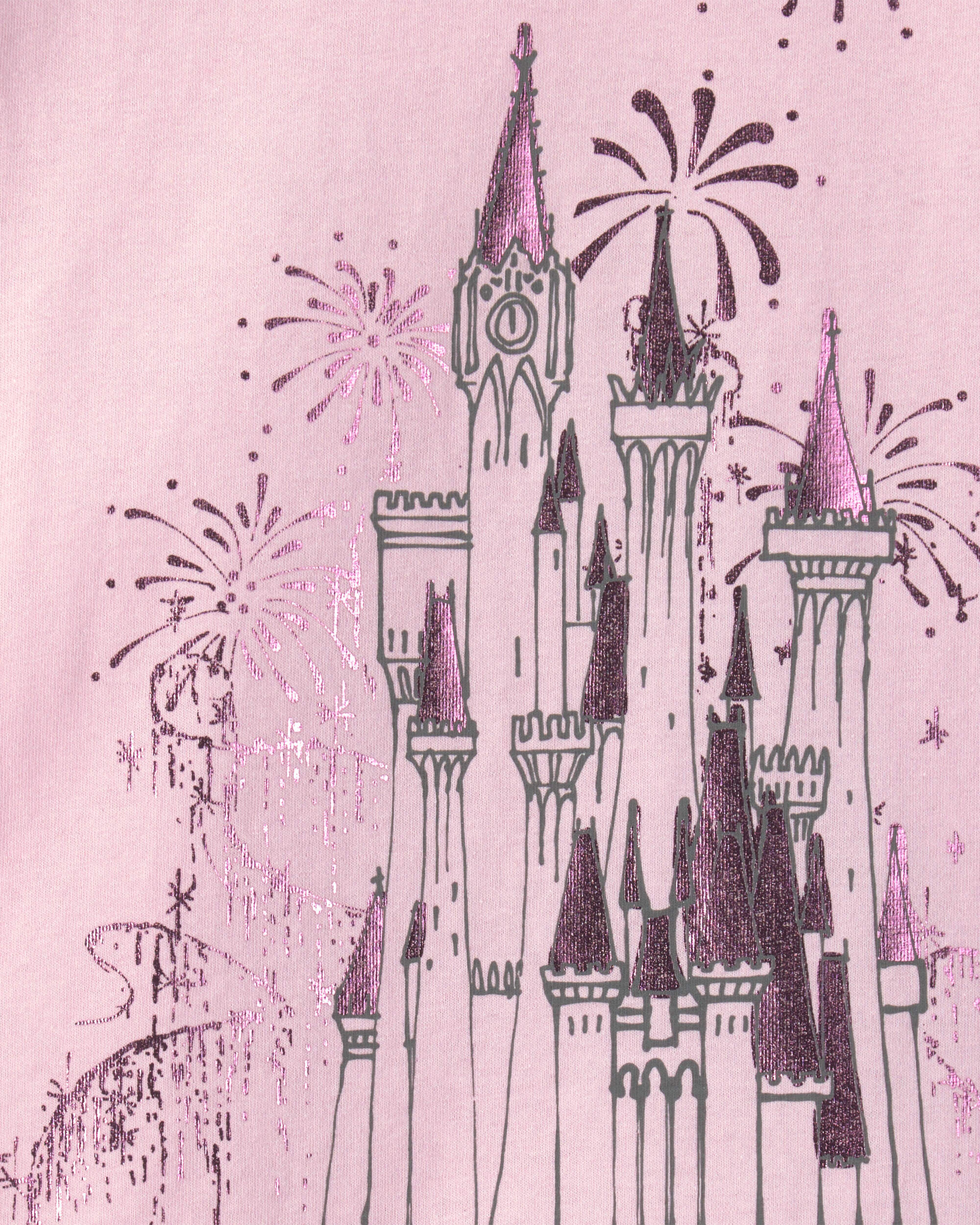 Toddler Girl Disney© Castle Graphic Tee - Pink