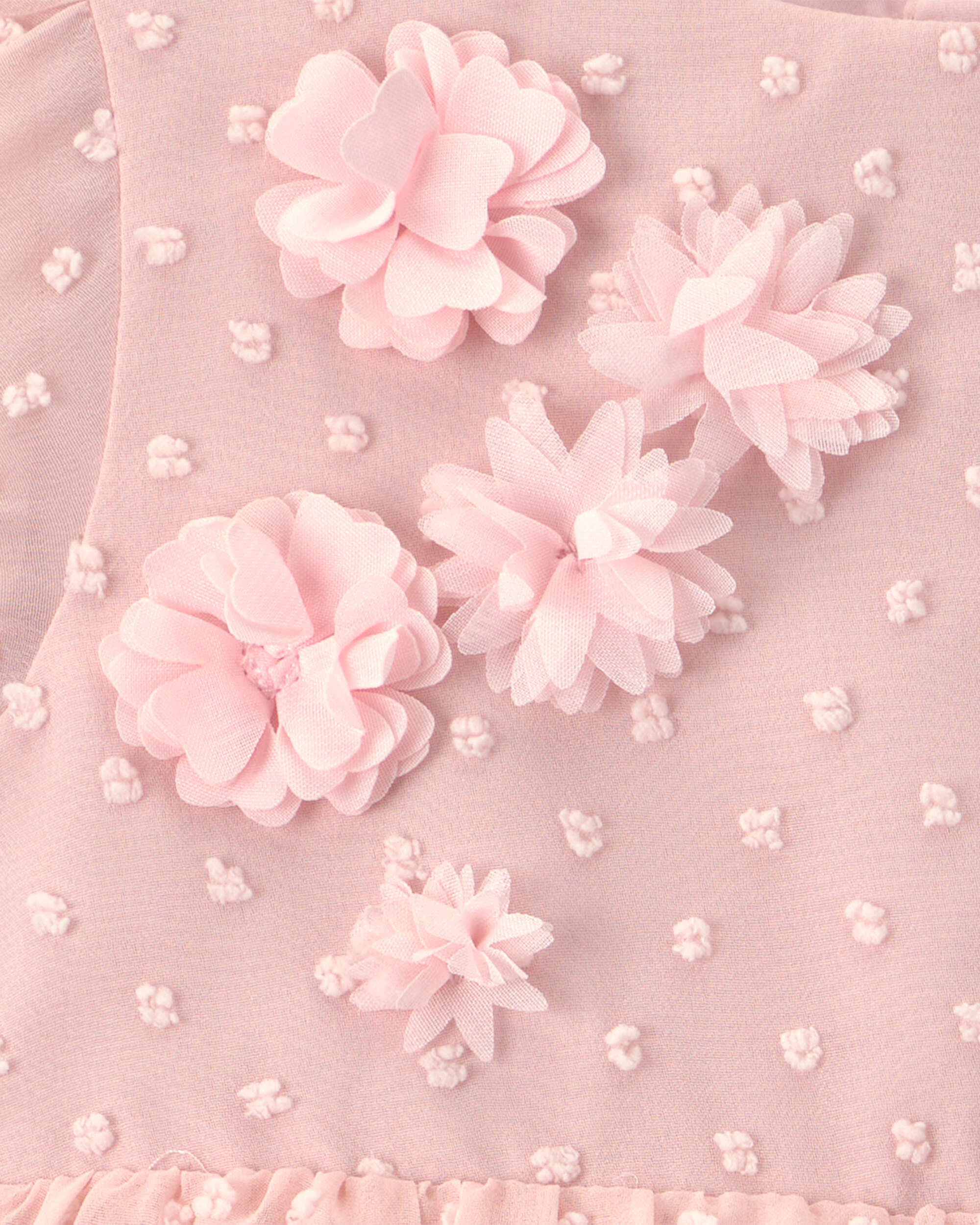 Baby Girl Swiss Dot Occasion Dress - Pink