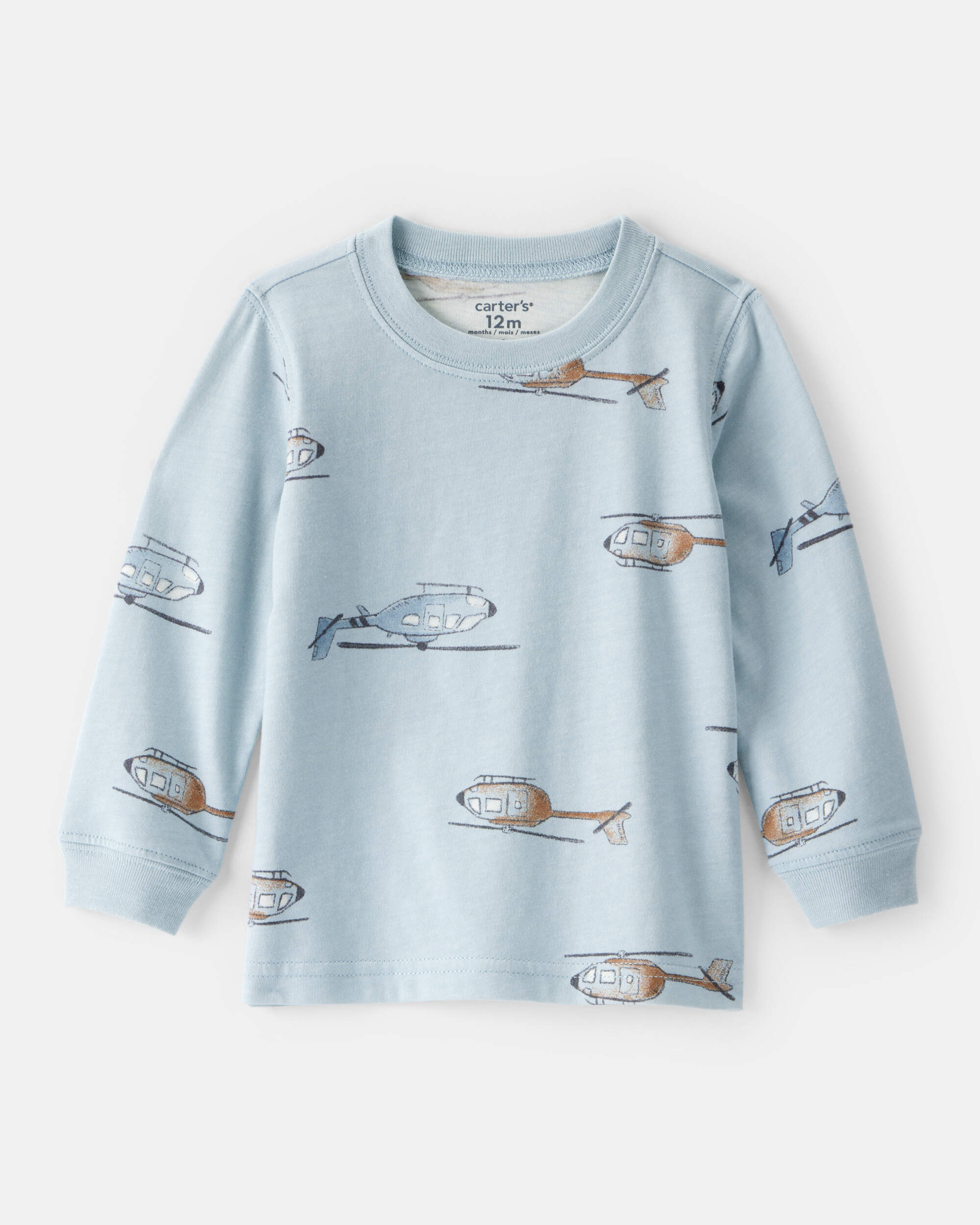 Baby Boy Helicopter Long-Sleeve Tee - Blue