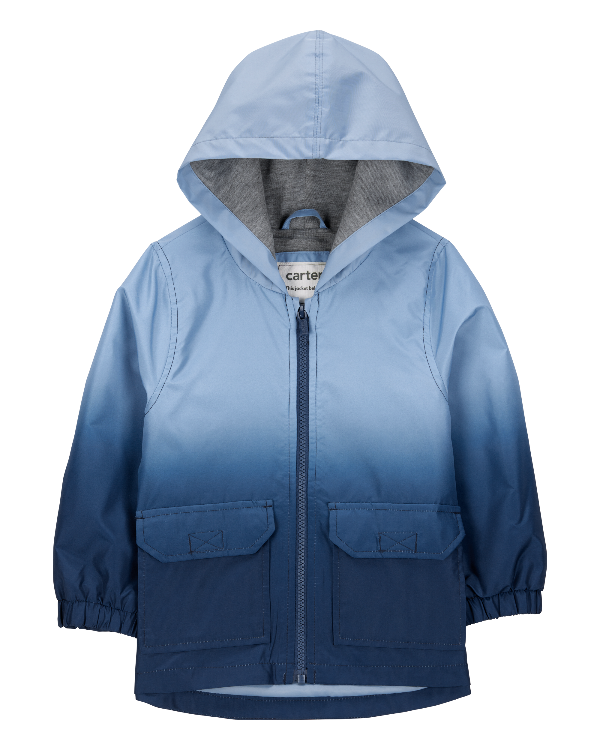 Toddler Dip Dye Rain Jacket - Blue