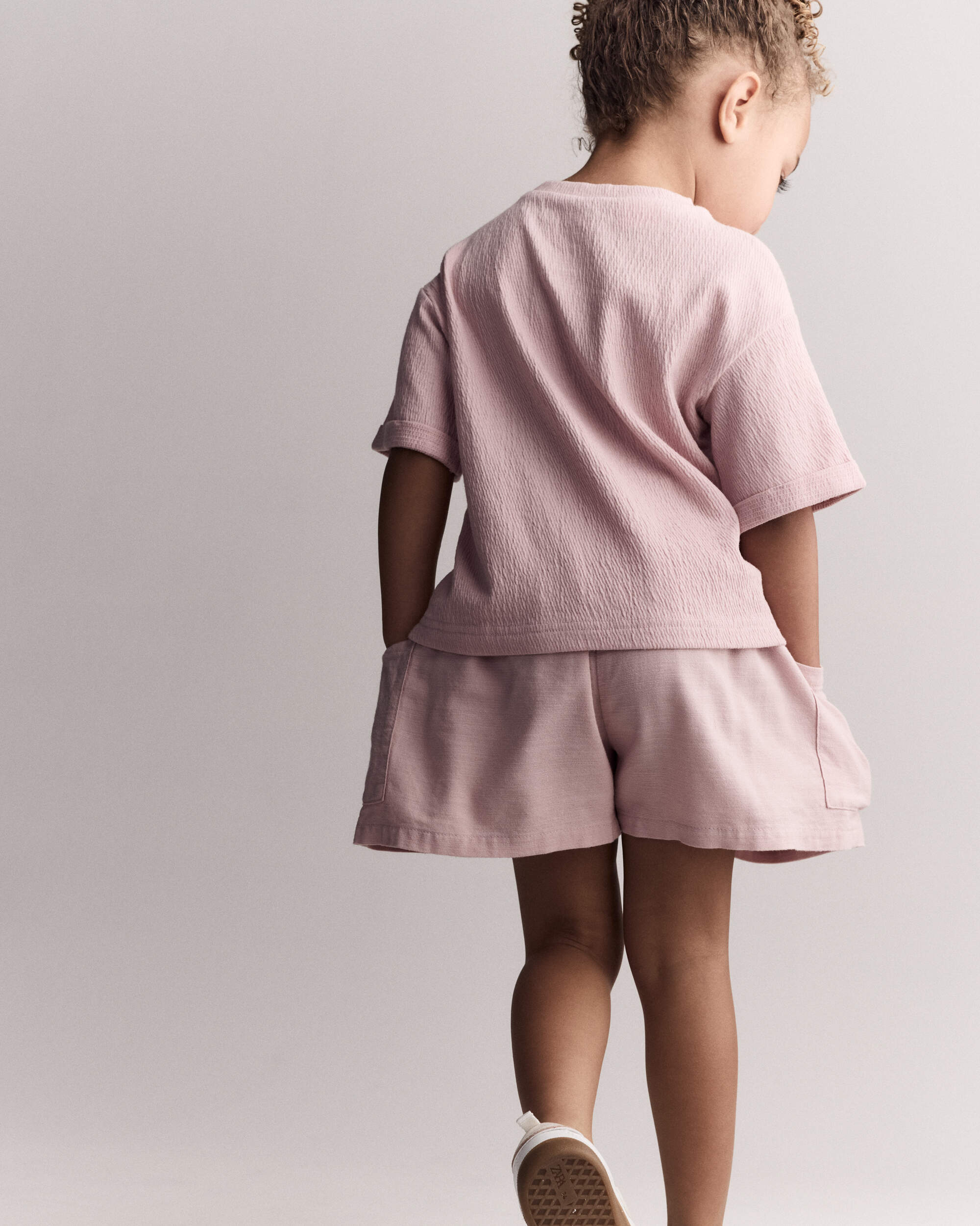 Toddler Girl Swing Short with Pockets - Rose