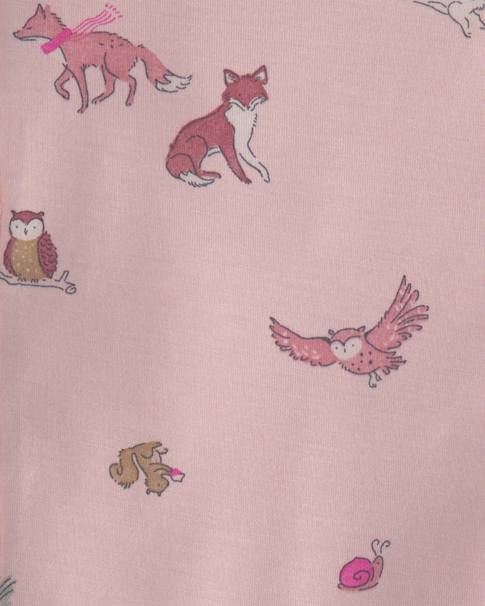 Baby Girl Woodland 2-Way Zip PurelySoft™ Wearable Blanket - Pink