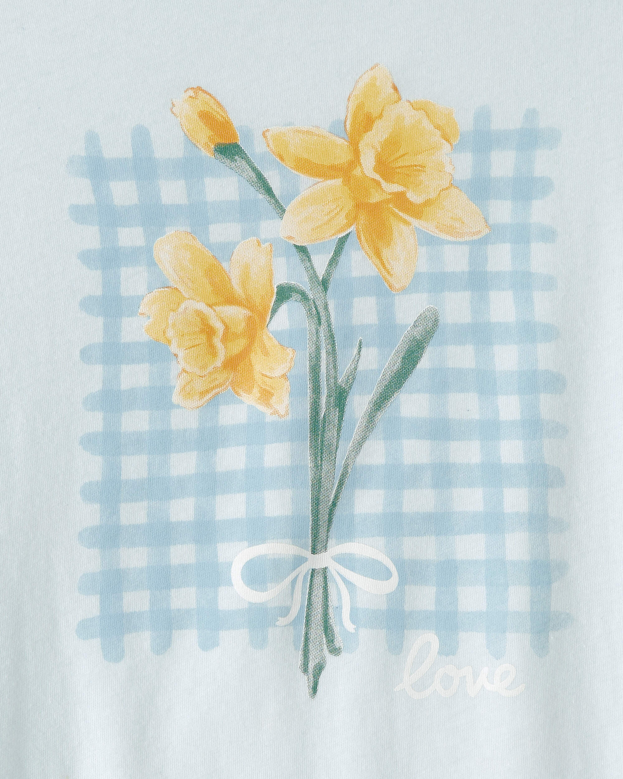 Girls Floral Graphic Tee - Blue