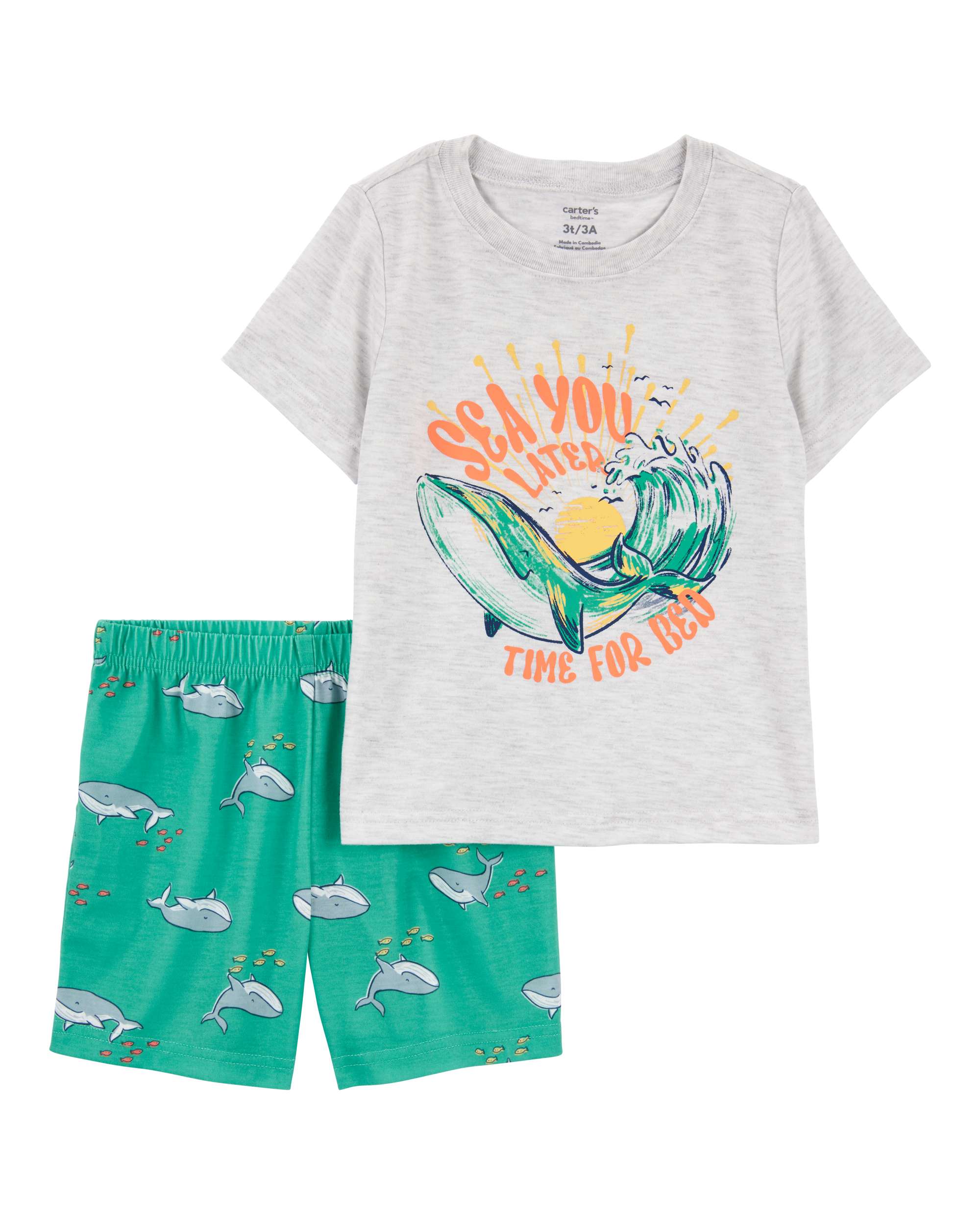Toddler 2-Piece Whale Loose Fit Pyjamas