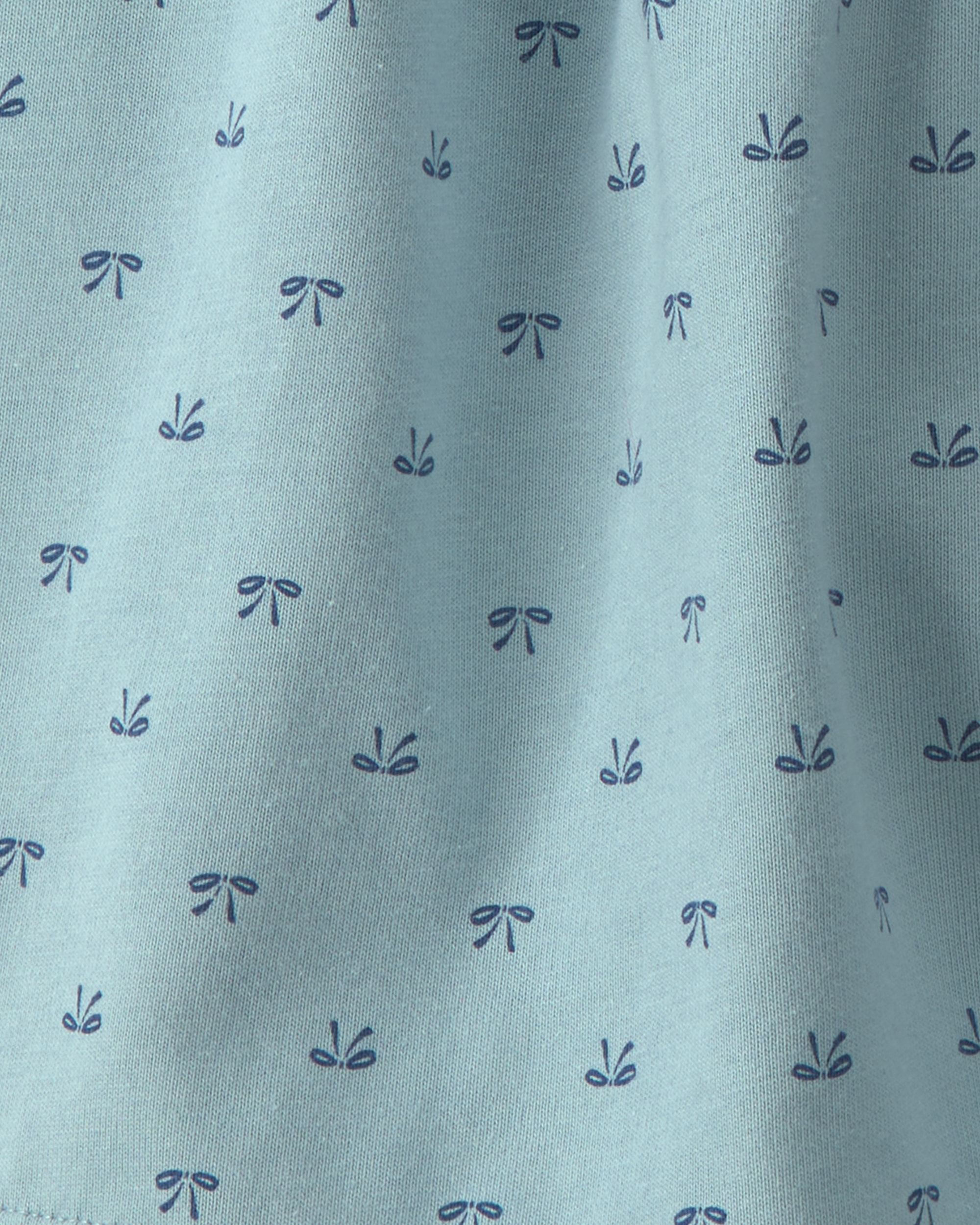 Girls Bow Cotton Skort - Blue