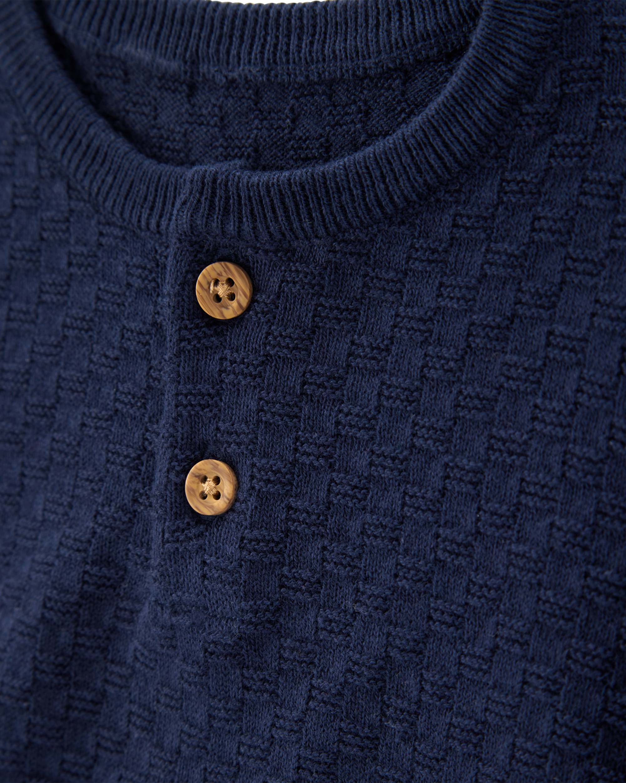 Baby 2-Piece Sweater Knit Henley & Short Set