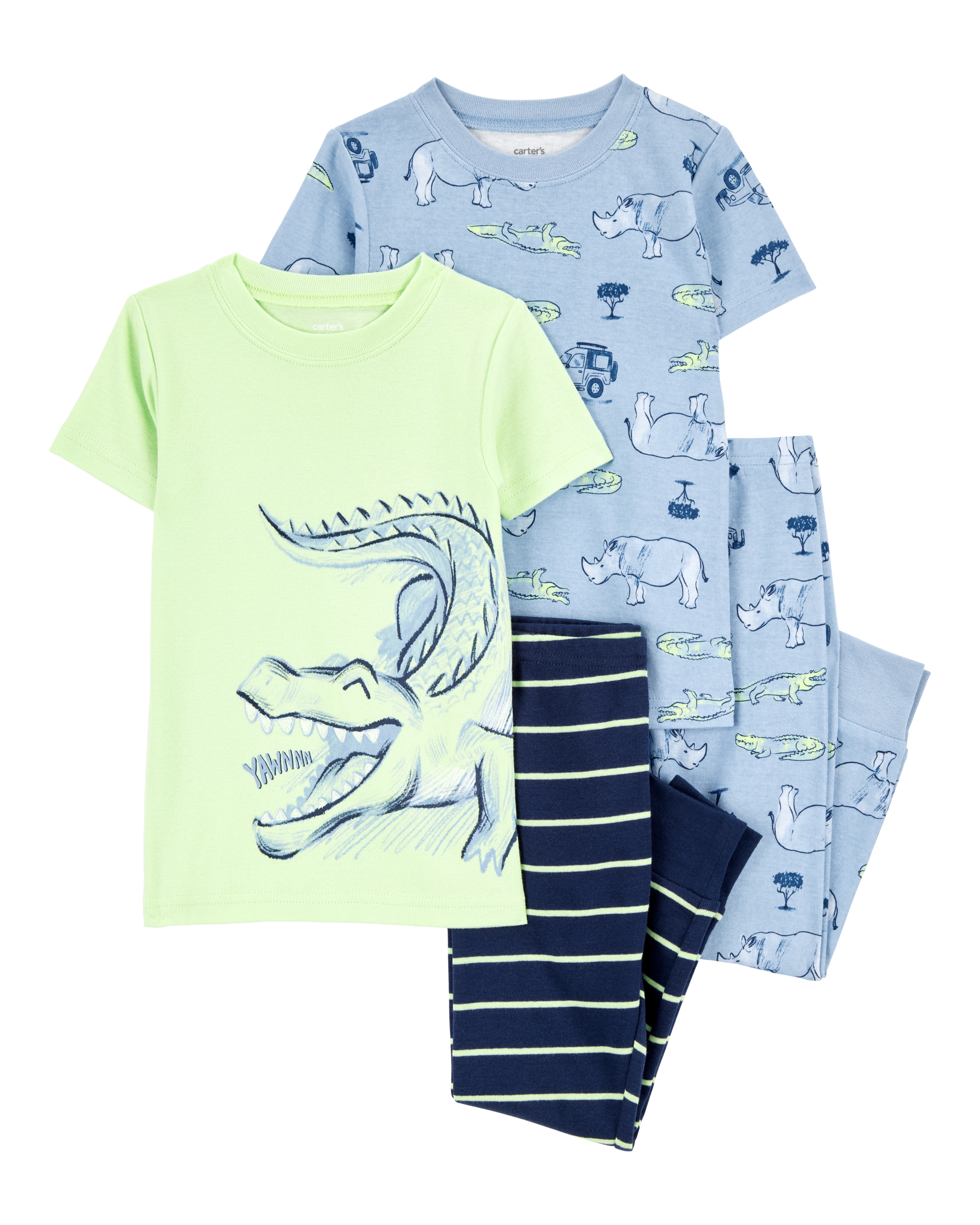 Baby 4-Piece Alligator Cotton Pyjamas