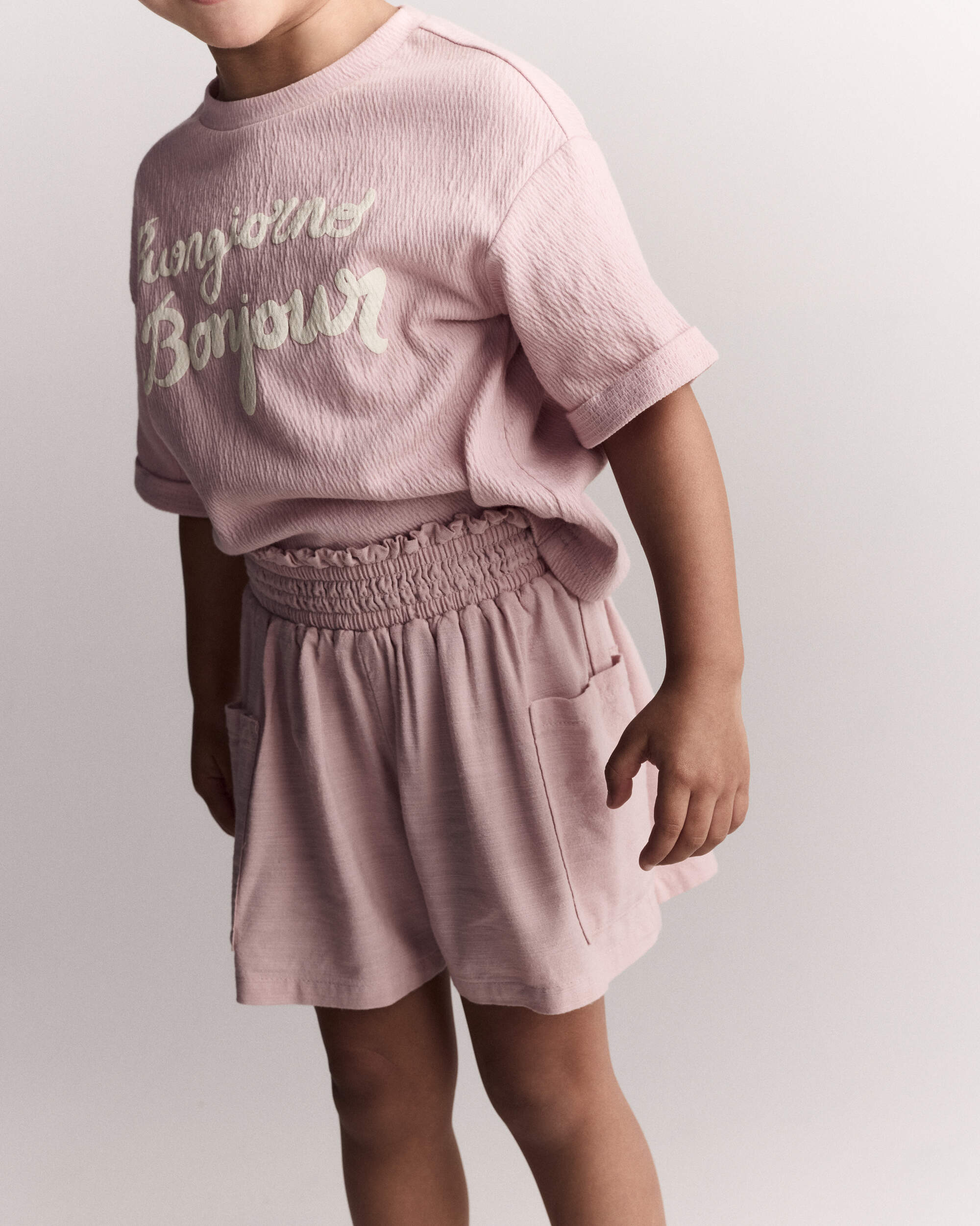 Toddler Girl Swing Short with Pockets - Rose