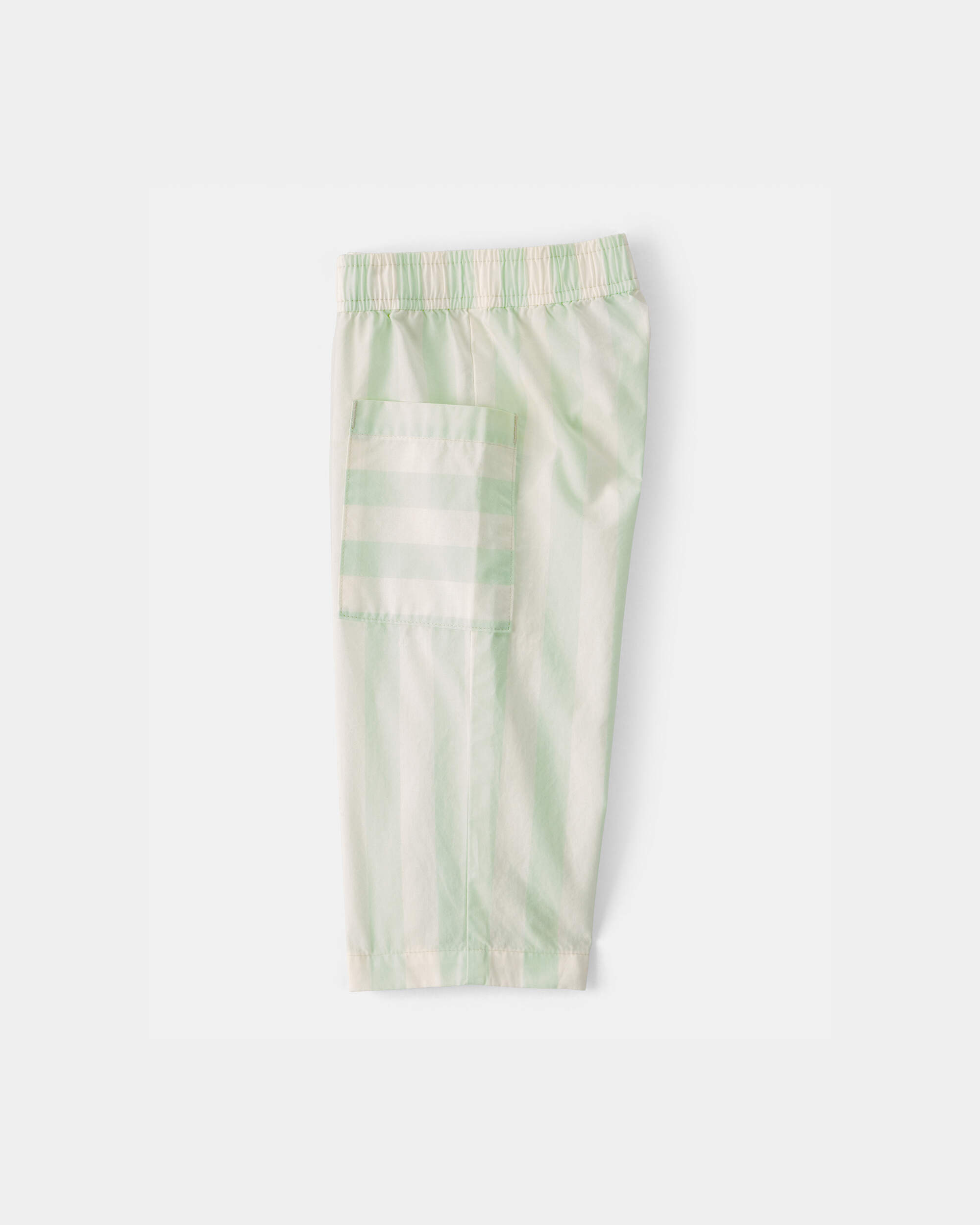 Baby Girl Striped Pants - Green/Ivory