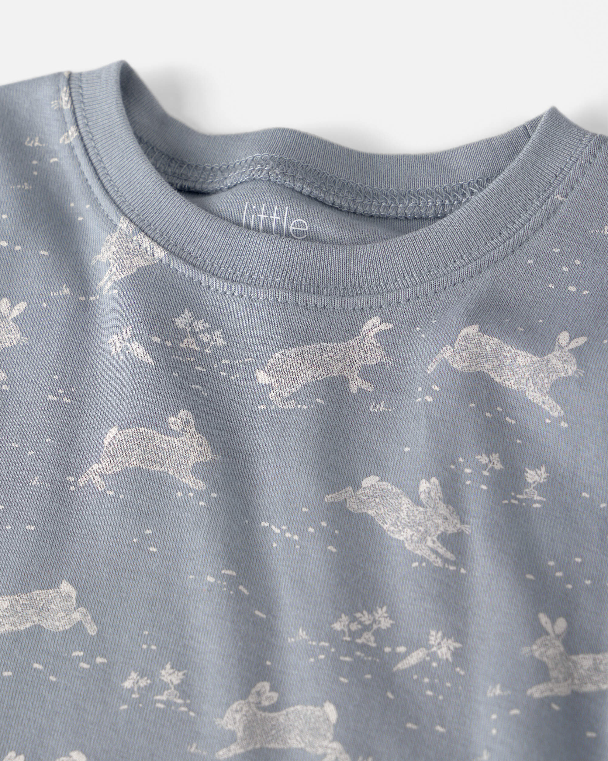 Toddler 2-Piece Organic Cotton Pyjama Blue Bunnies Print