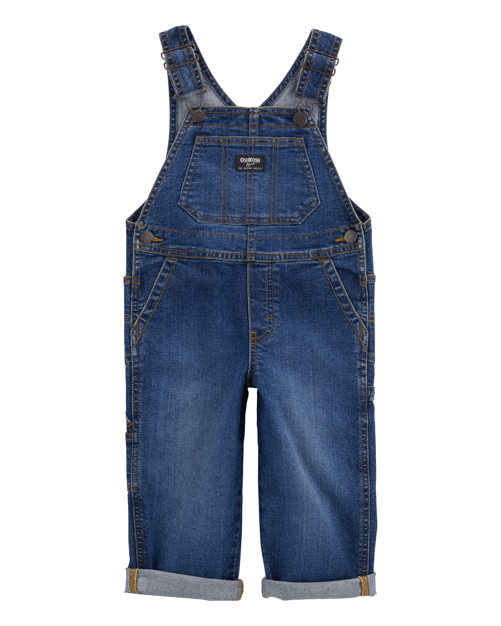 Toddler Stretch Denim Overalls - Dark Wash | Carter's Toddler Stretch Denim Overalls - Dark Wash | Carter's