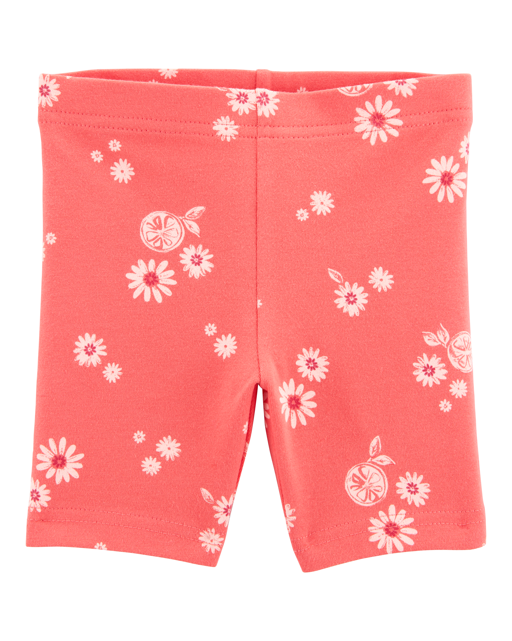 Baby Floral Bike Shorts - Orange